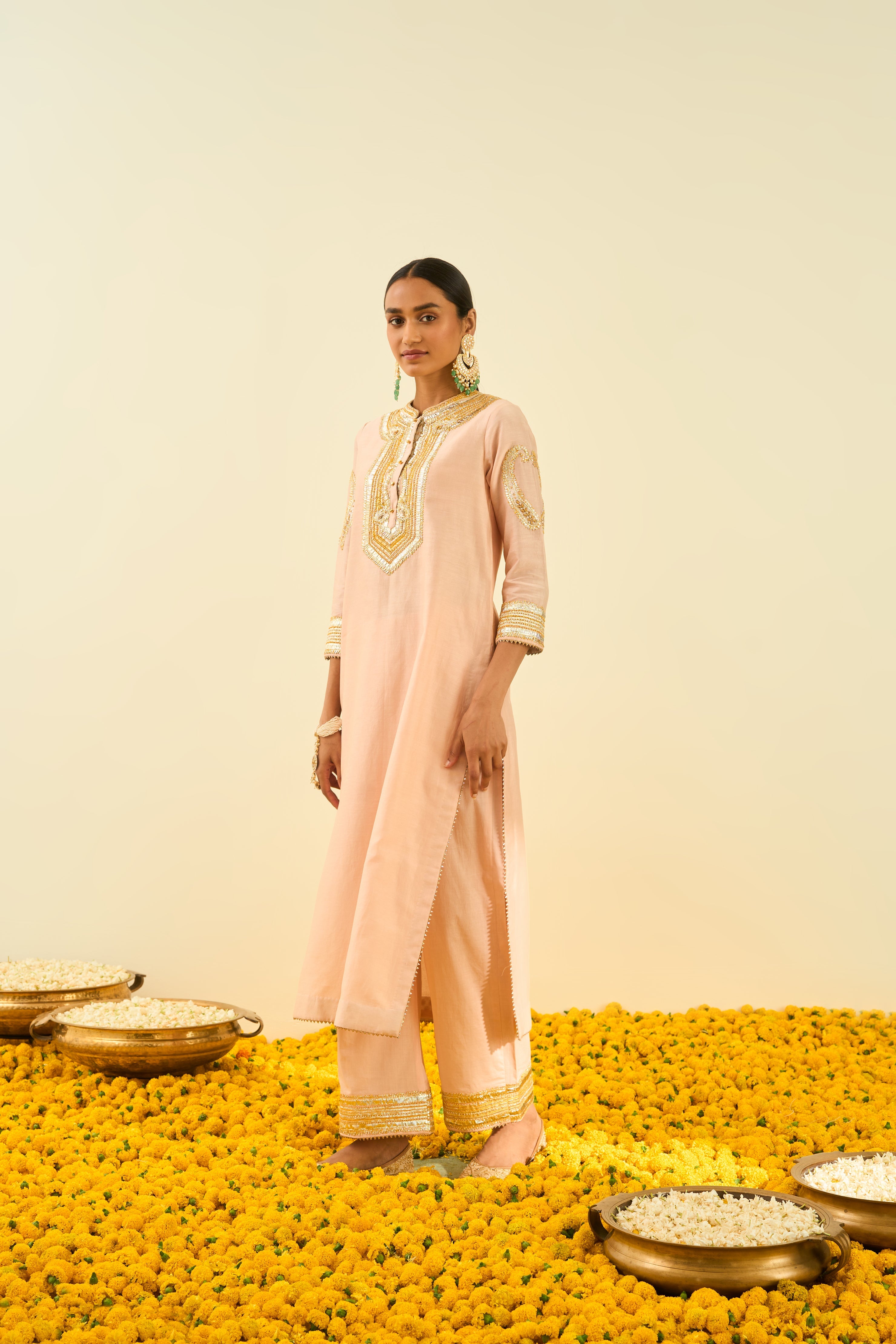 Sheetal Batra - Aliyah - Rosepink Embroidered Kurta Set