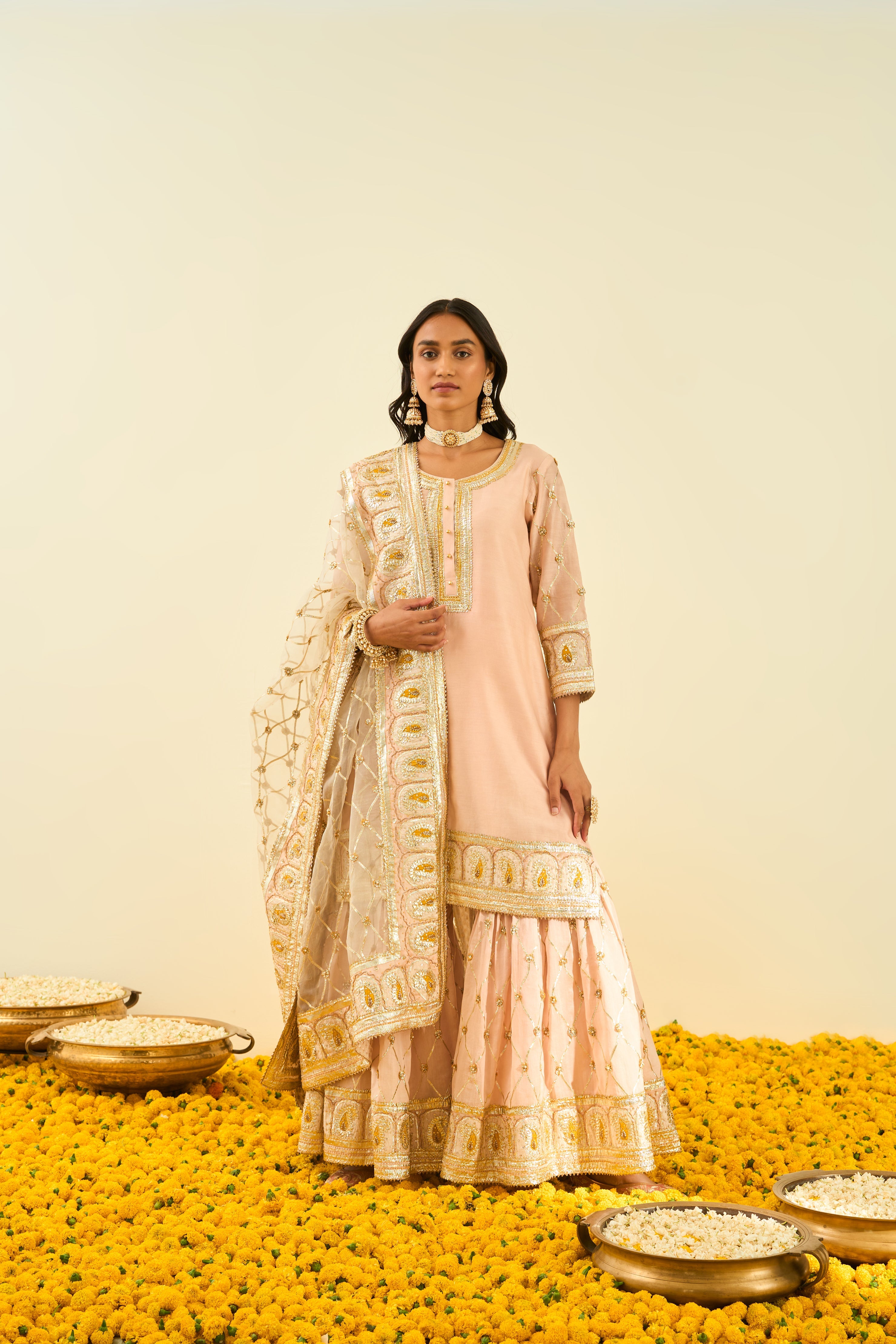 Sheetal Batra - Sadirah - Rosepink Embroidered Kurta Set