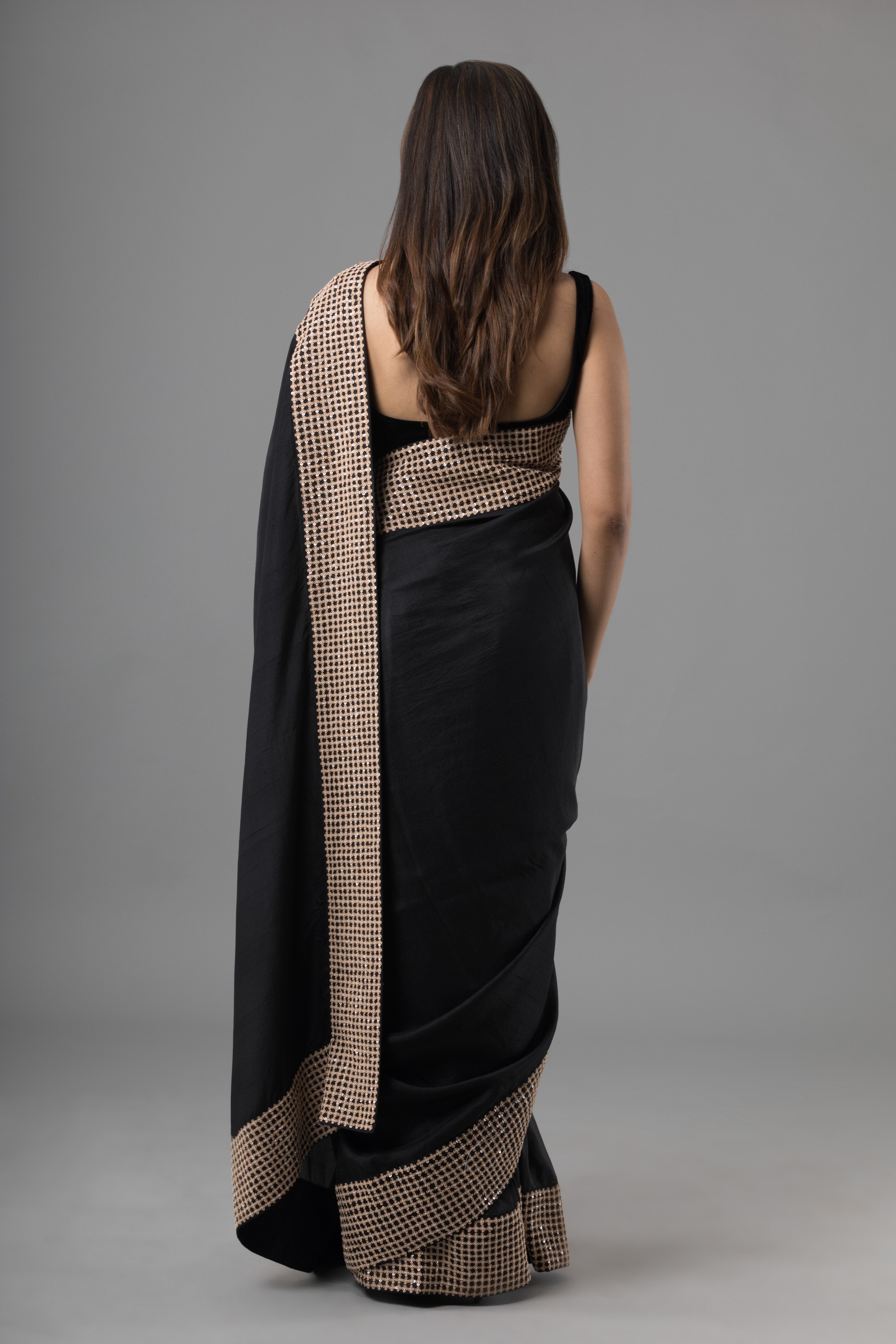 Sanjhana Reddy - Black Sequins Saree