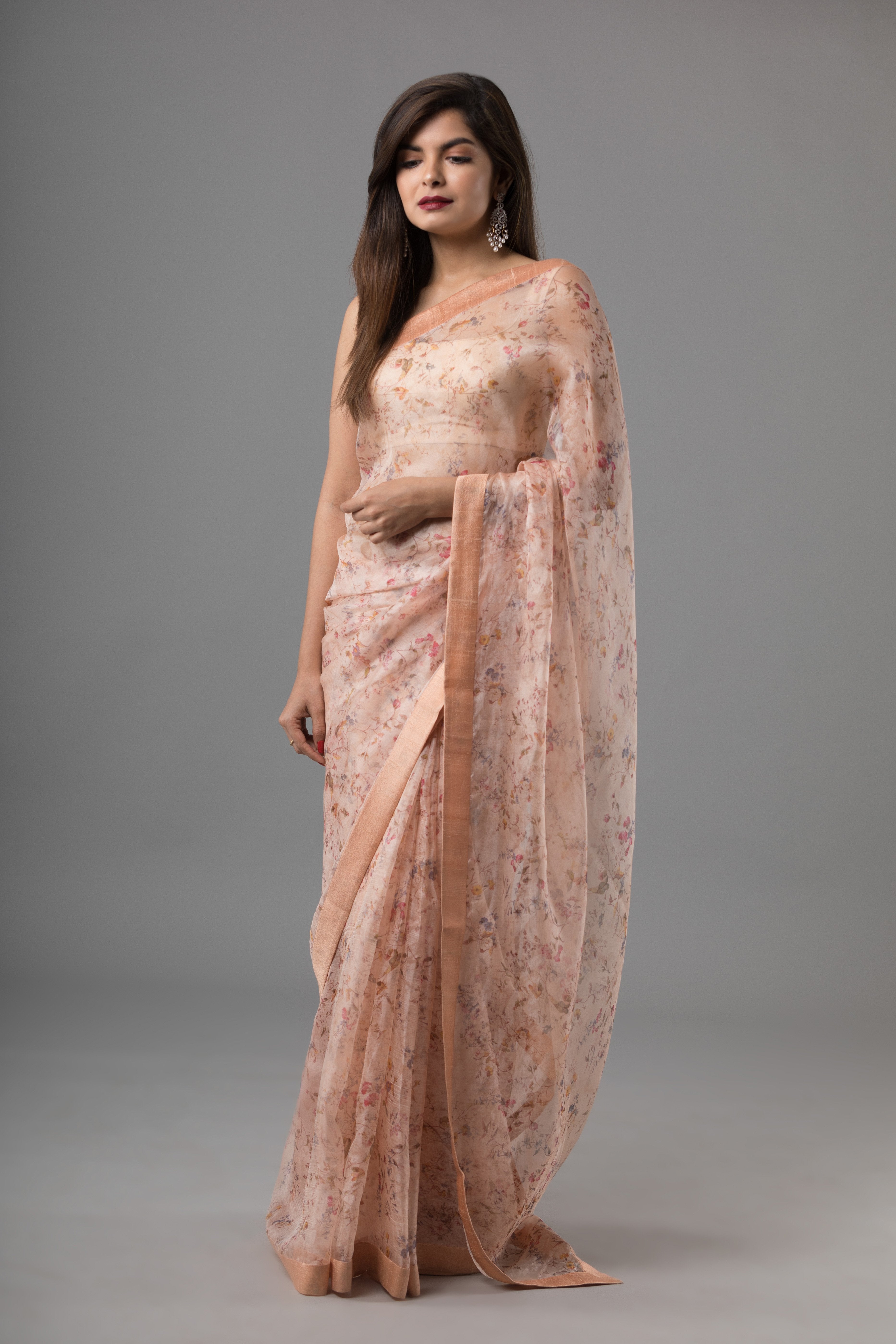 Sanjhana Reddy - Printed Organza Saree