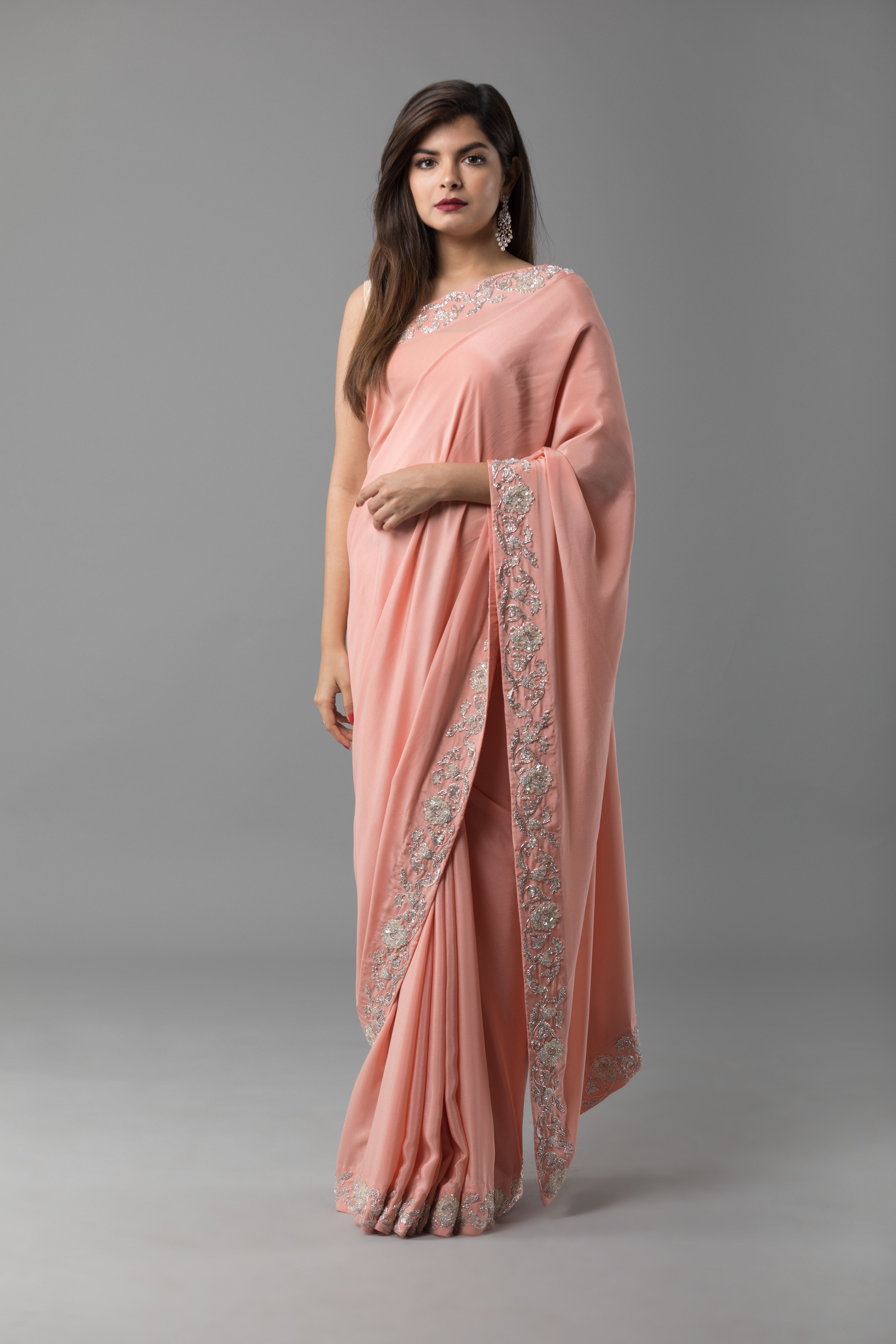 Sanjhana Reddy - Silk Hand Embroidered Saree