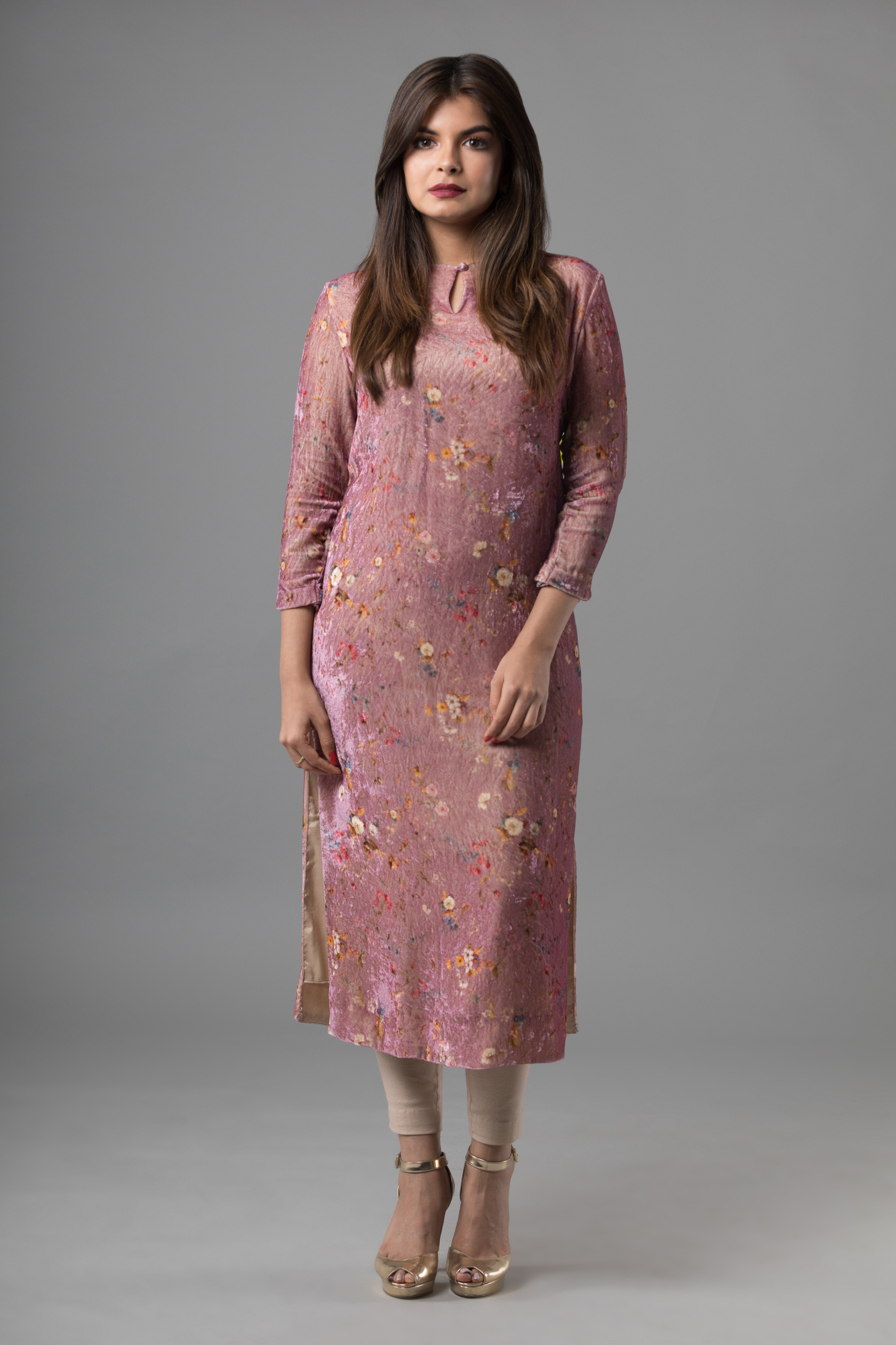 Sanjhana Reddy - Velvet Print Kurta