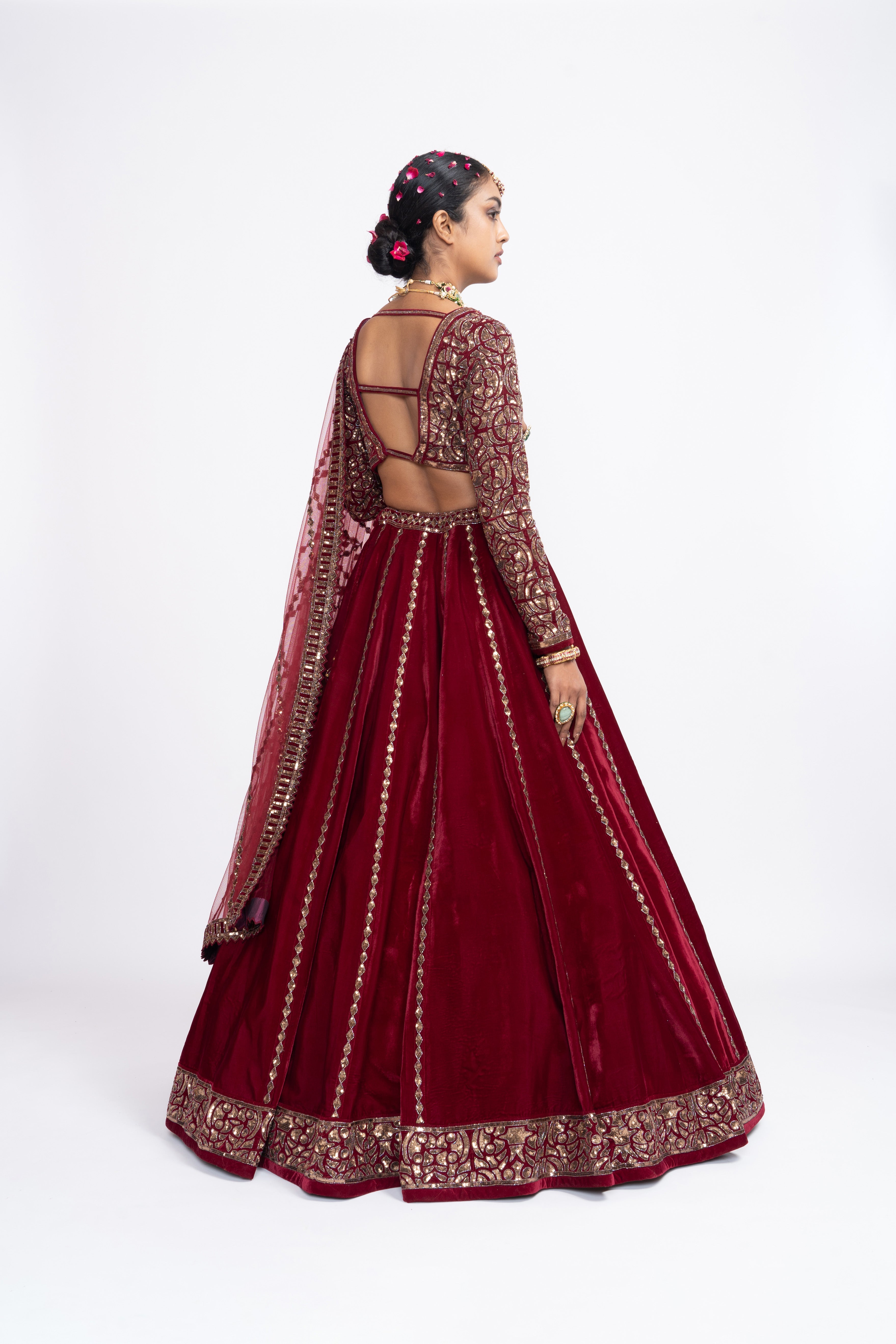 Vvani Vats - Maroon Lehenga Set