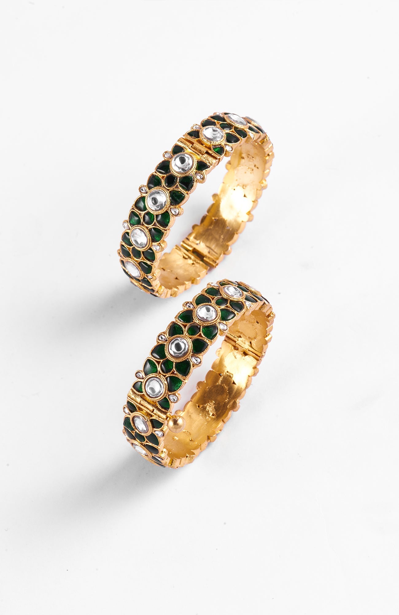 Zaisha Bangles Set In Green