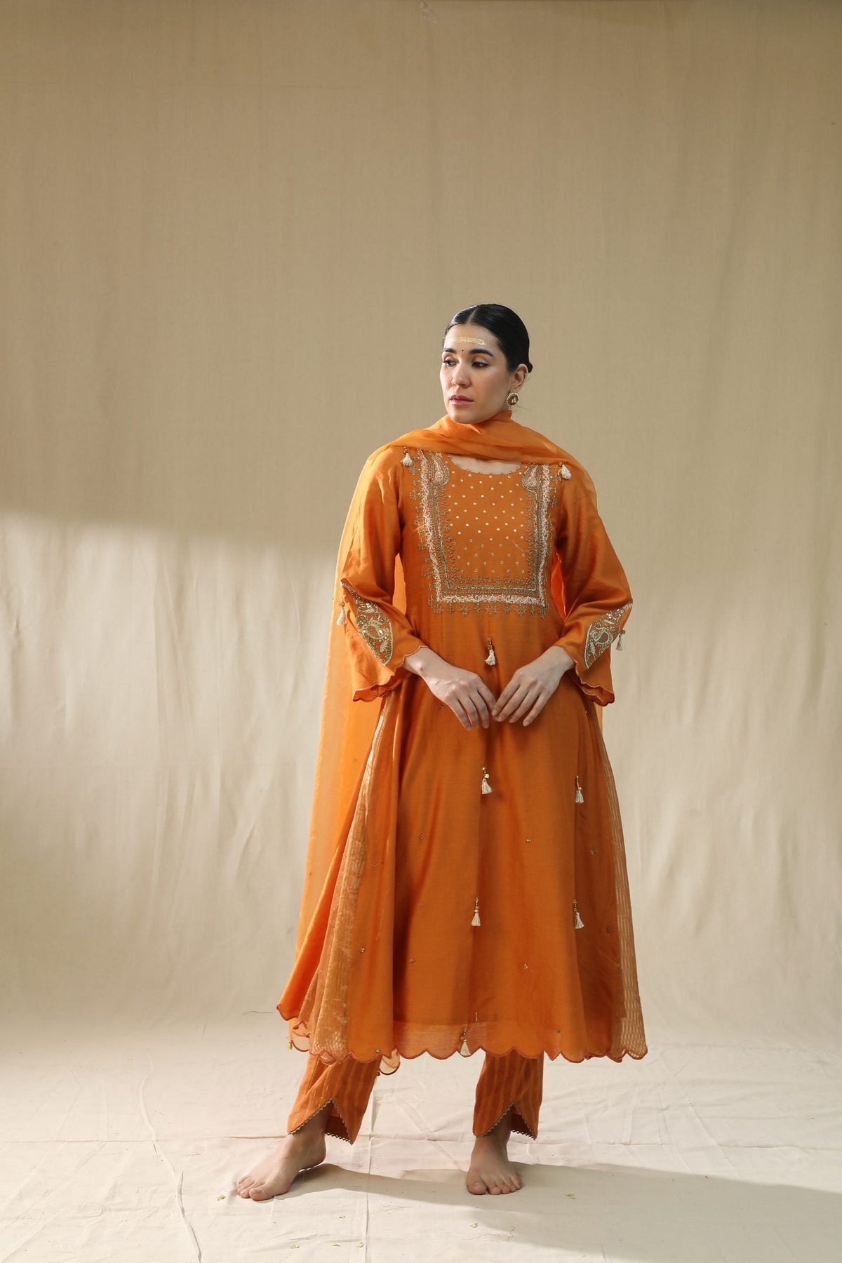 Orange A line suit set