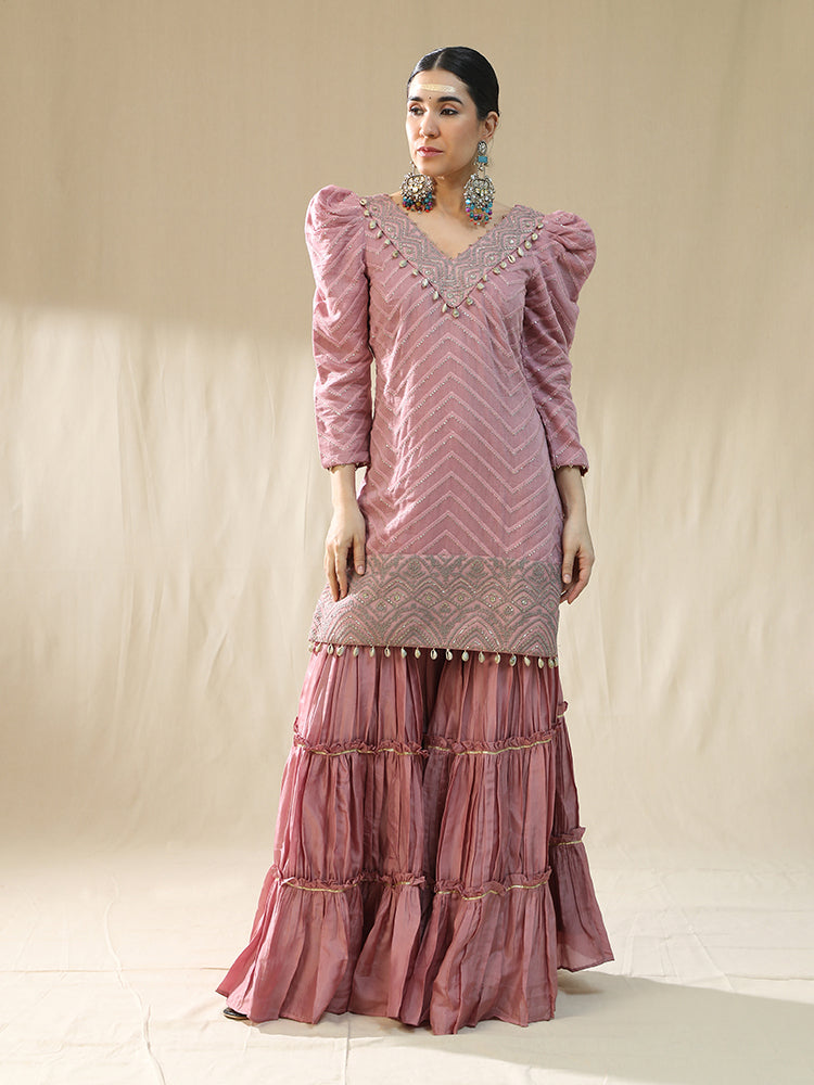 Dusty Pink Garara suit set