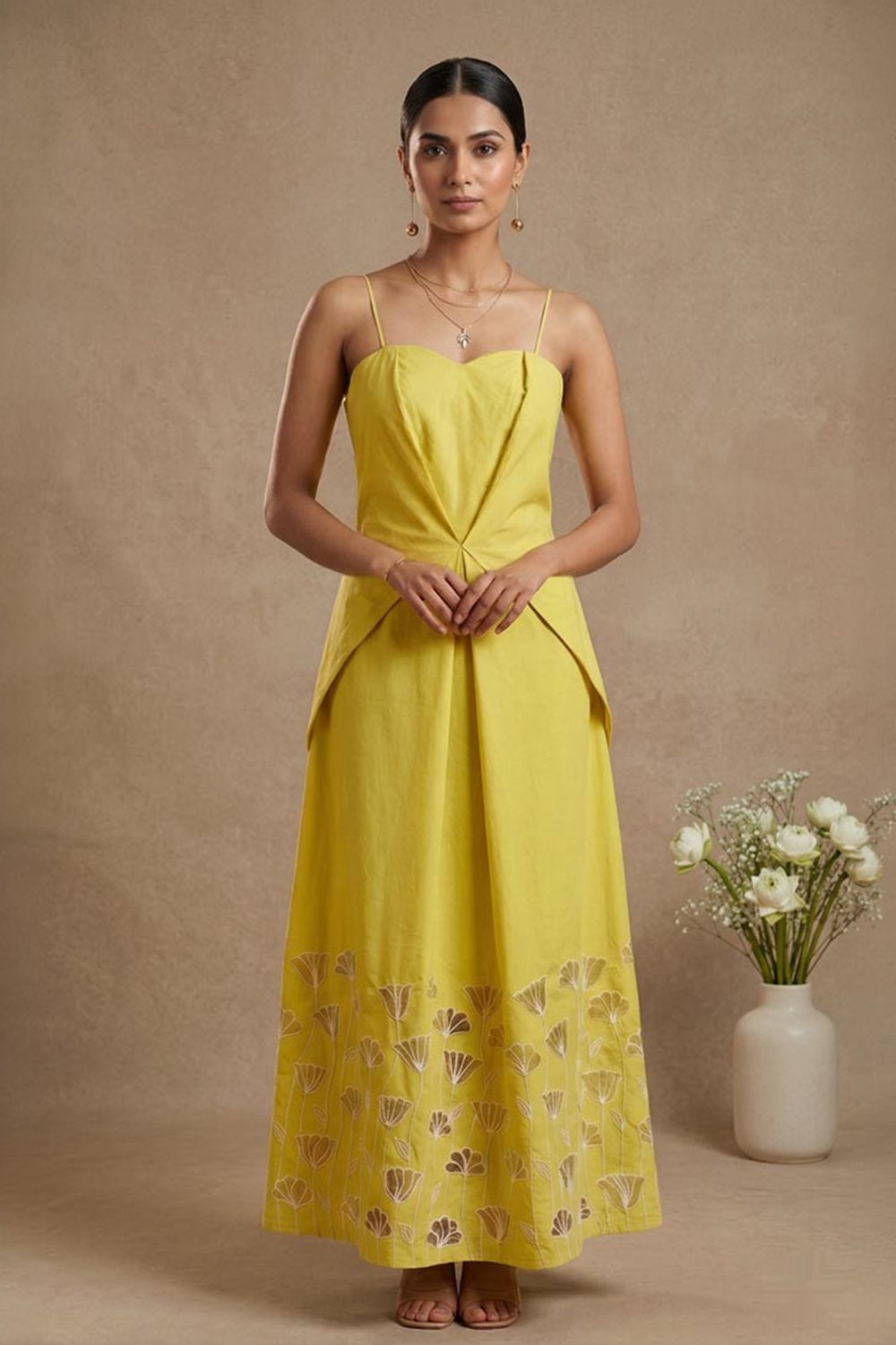 THETAA Stella -Hand-Embroidered Cotton Poplin Dress