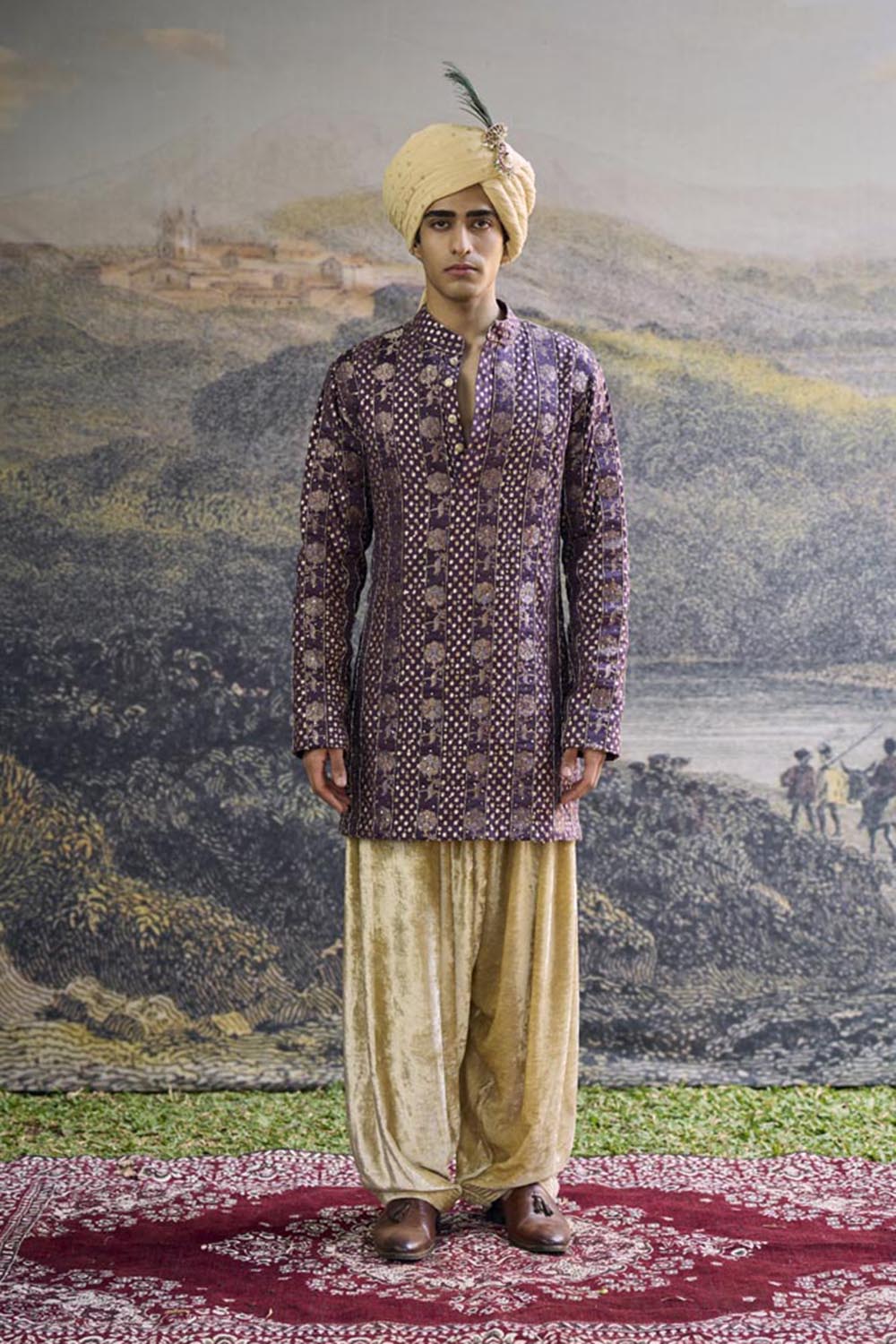 Baijanti Brocade Kurta Set