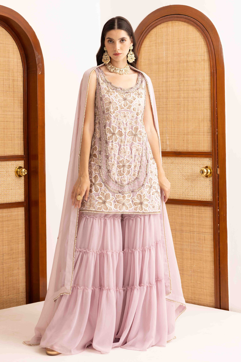 Prisha Short Kurta With Sharara