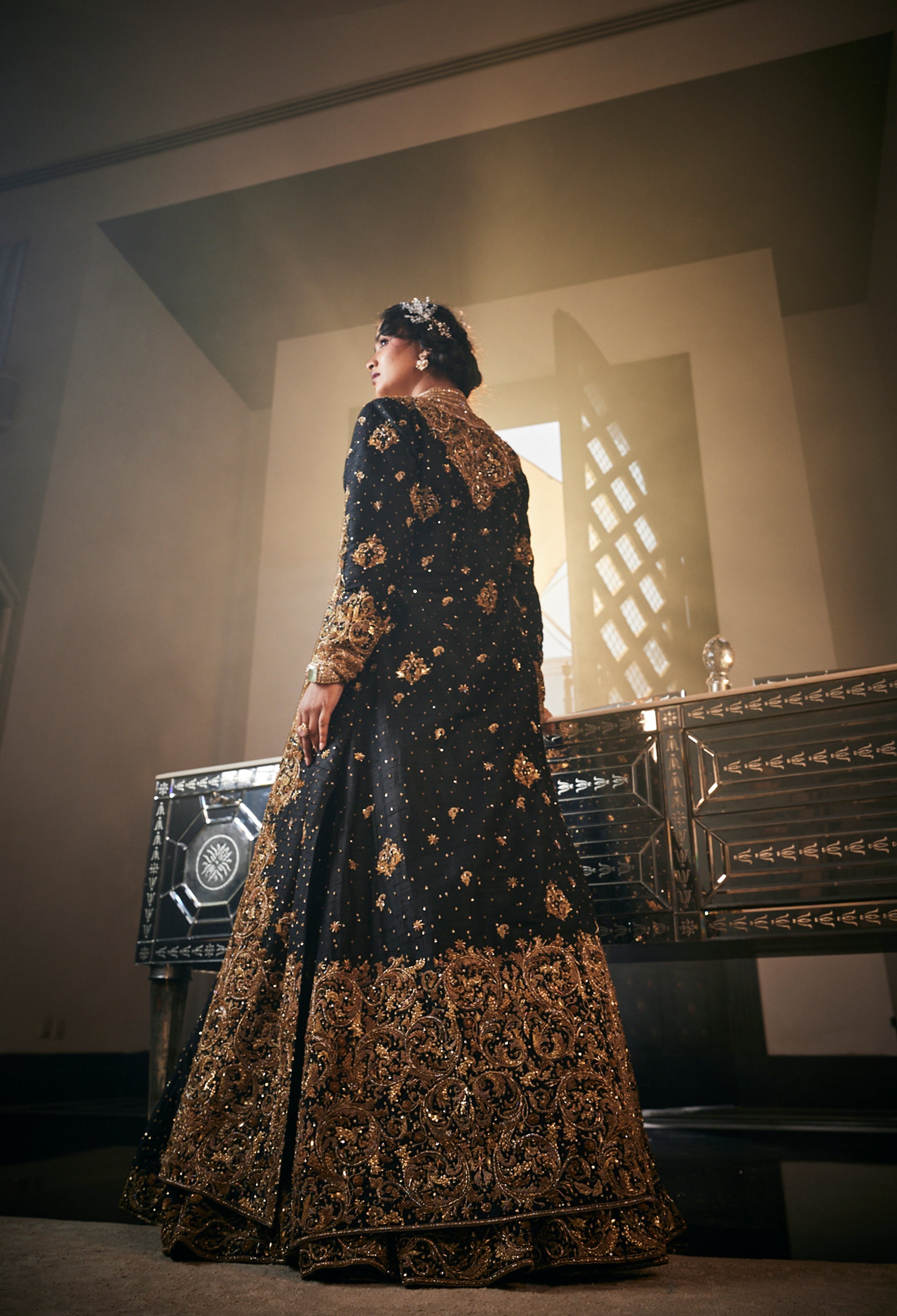 CY Amit GT Mystique Mirage Embroidered Lehenga Set Back 1