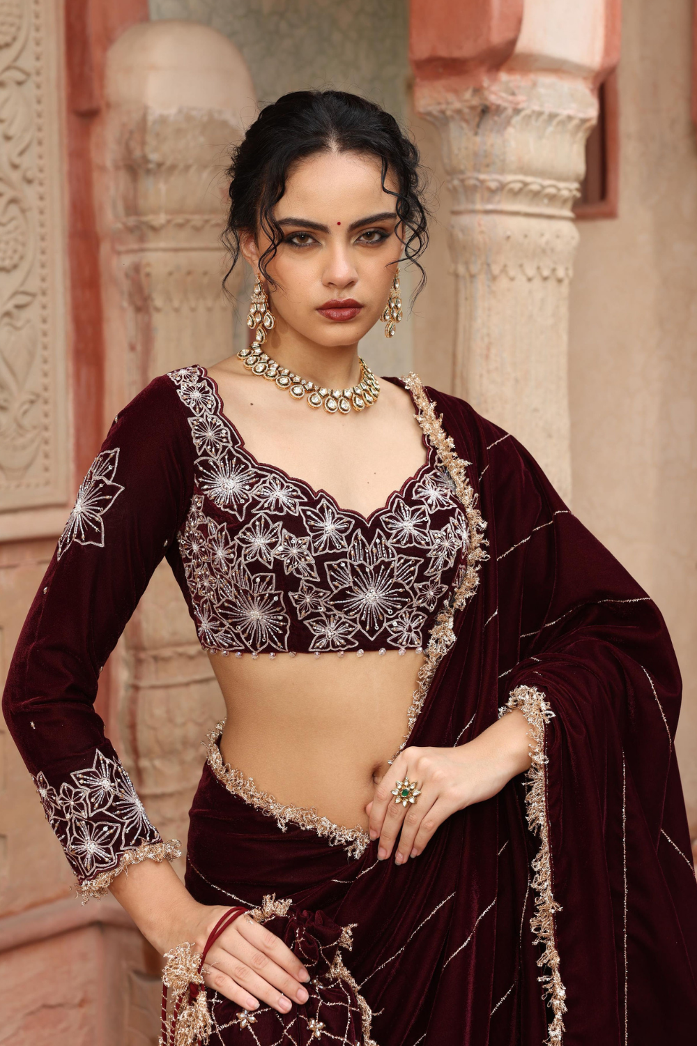 Wine Saree - RTS