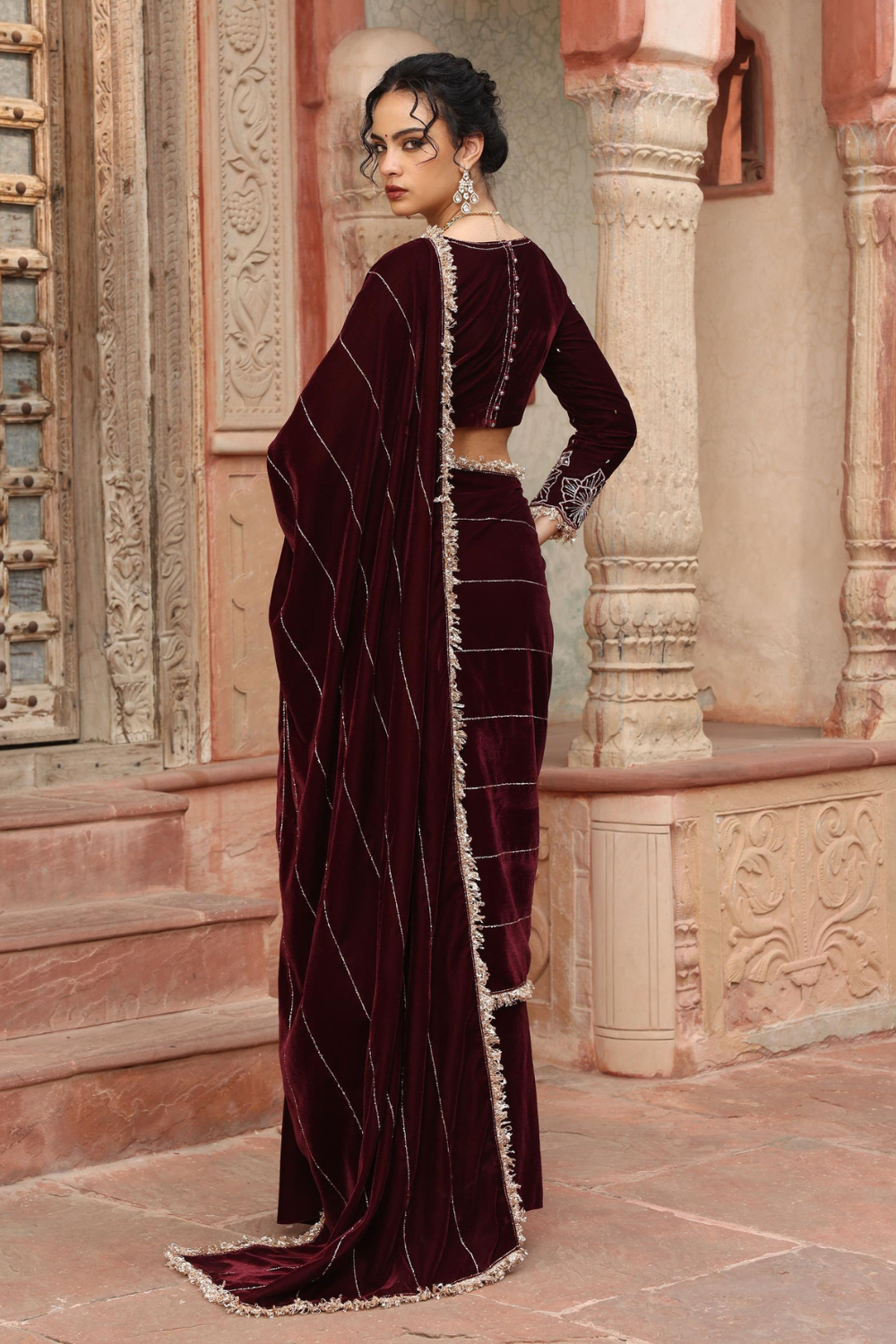 Wine Saree - RTS