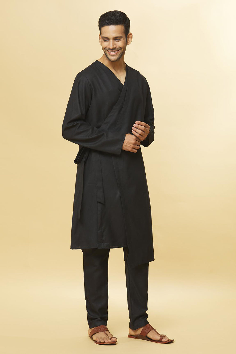 Tatvam Arigato Cotton Solid Kurta & Pyjama Set