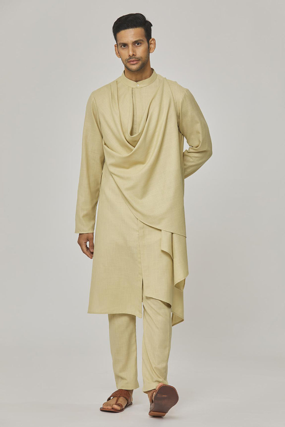 Tatvam Utsav Cotton Gathered Kurta & Pyjama Set