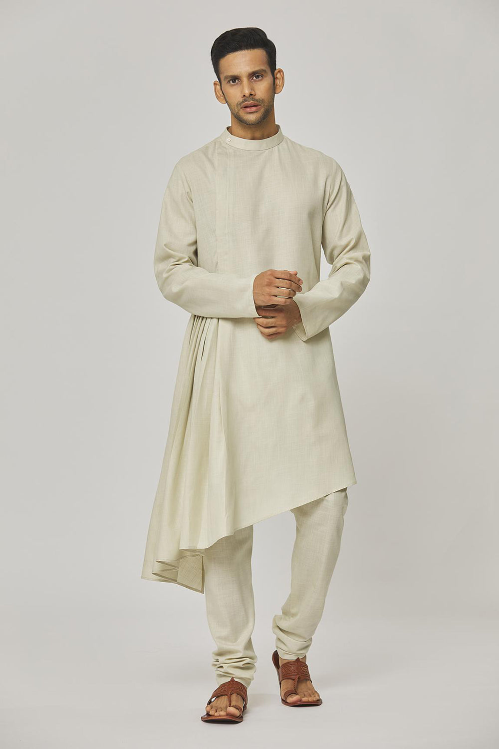Tatvam Kiyoshi Cotton Solid Kurta & Pyjama Set