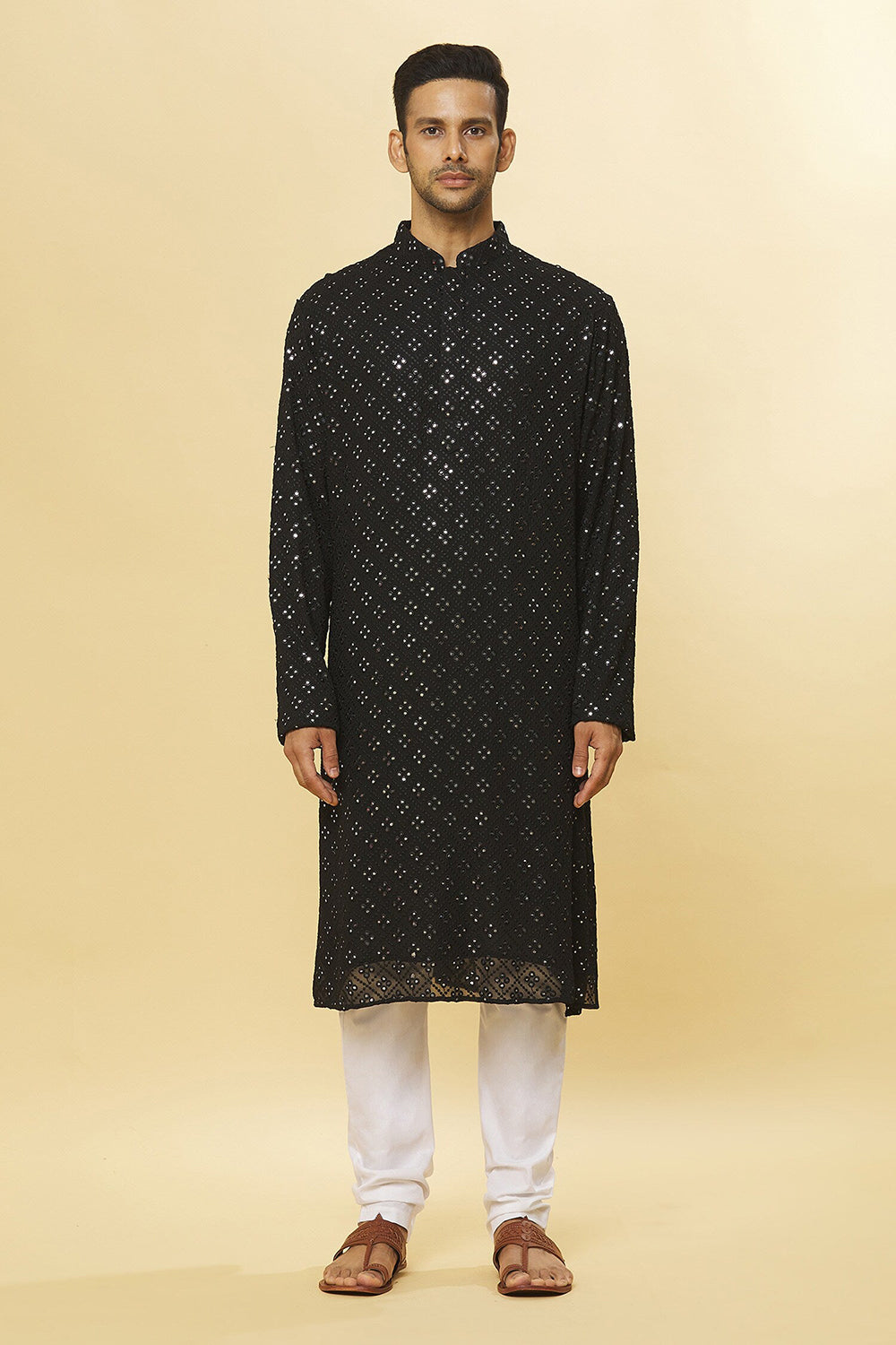 Mirror Embroidered Kurta & Pyjama Set