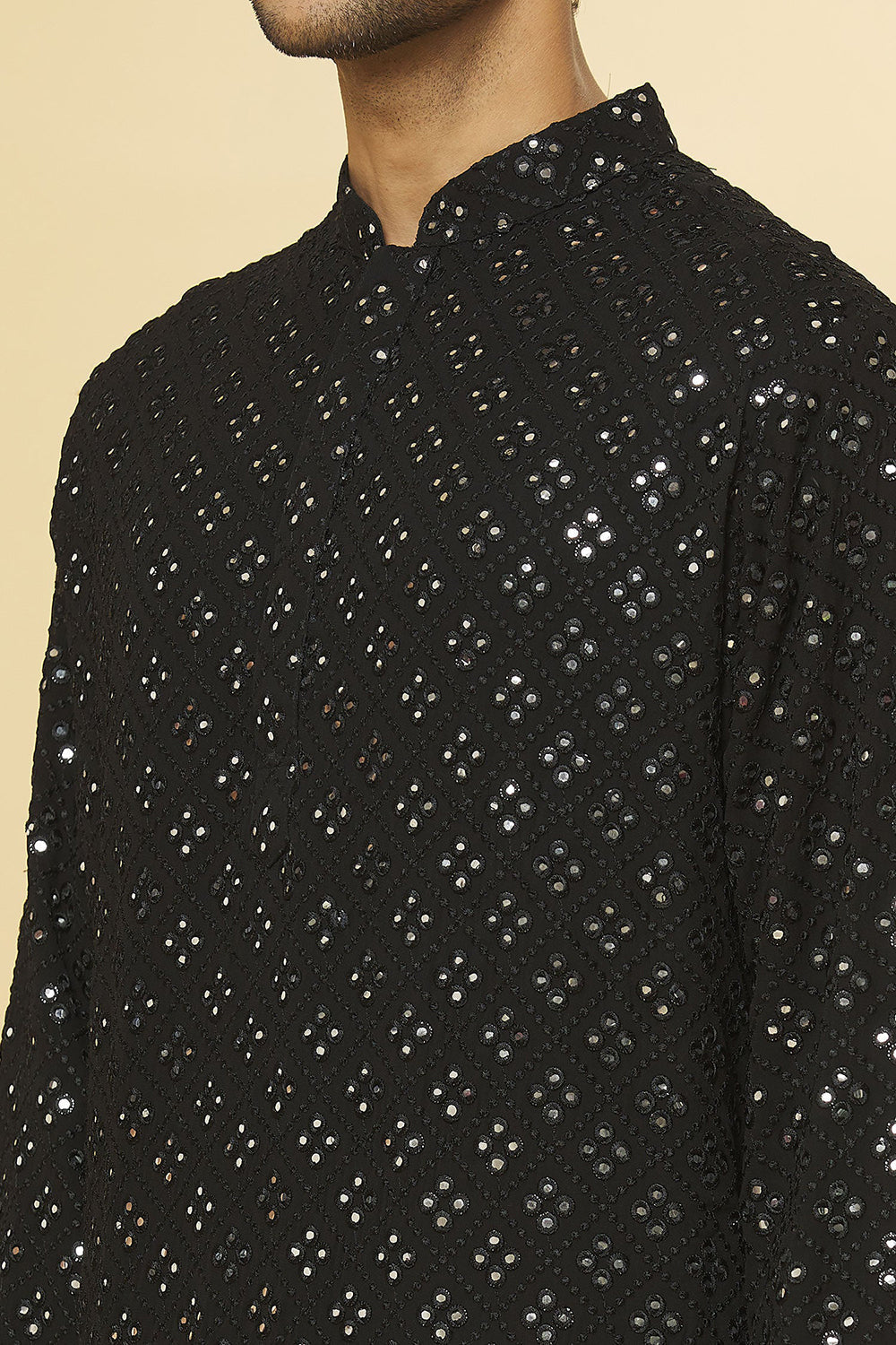 Mirror Embroidered Kurta & Pyjama Set