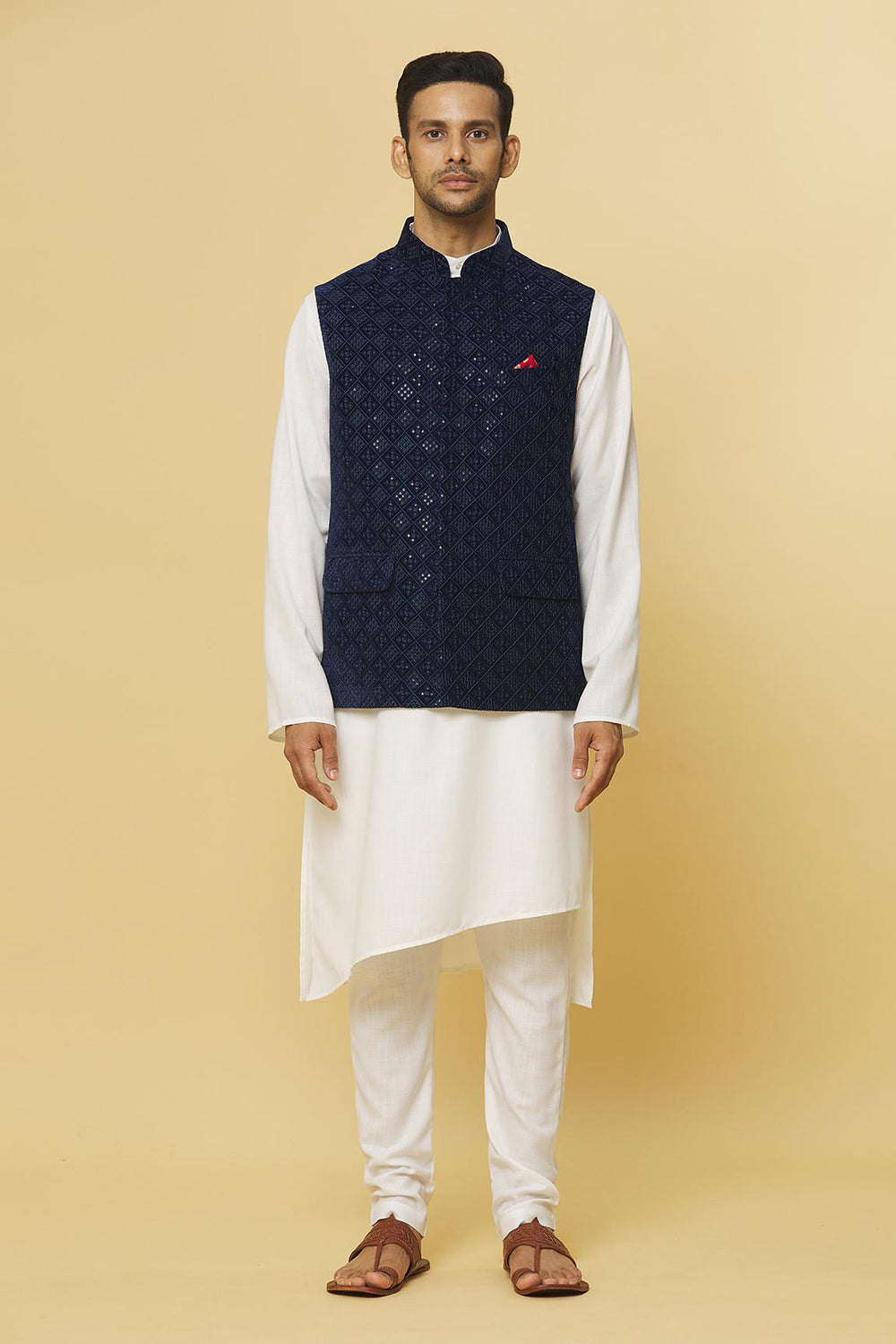 Nawab Embroidered Nehru Jacket