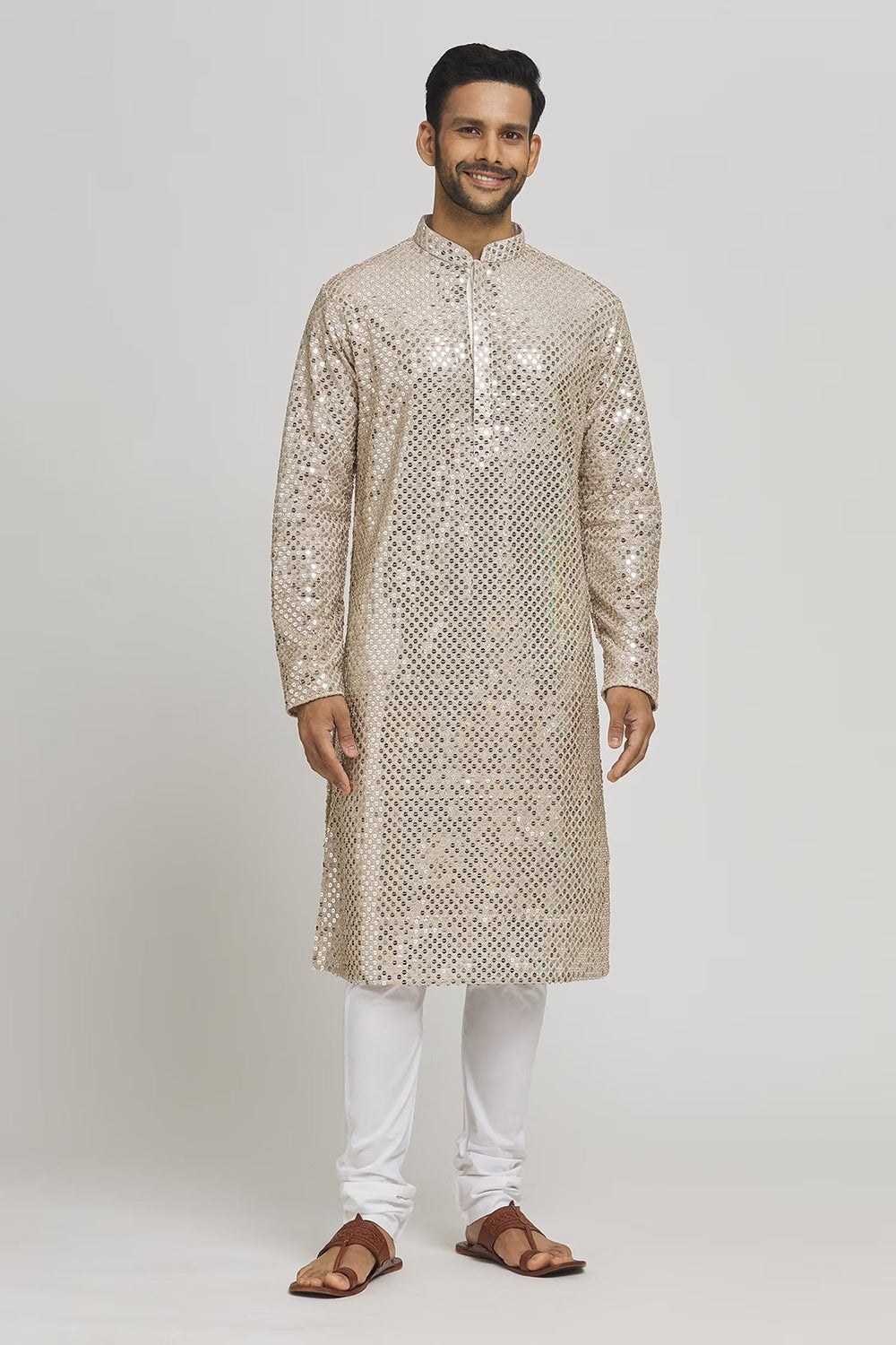 Dhoomdhaam Embroidered Cotton Kurta & Chudidar Set