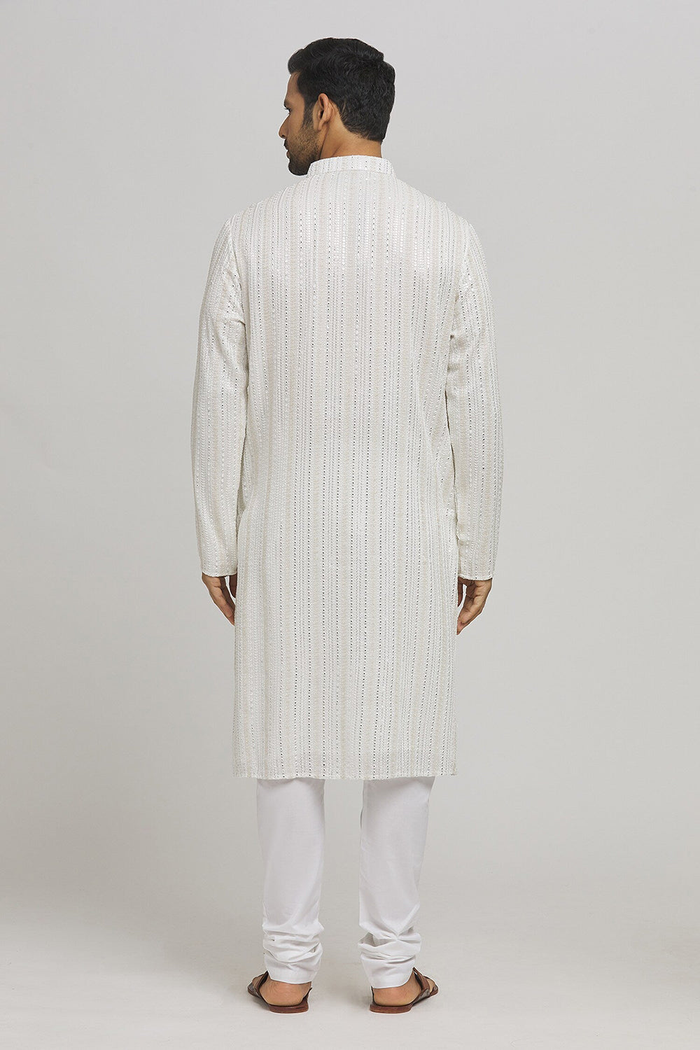 Riwaya Embroidered Cotton Kurta & Churidar Set