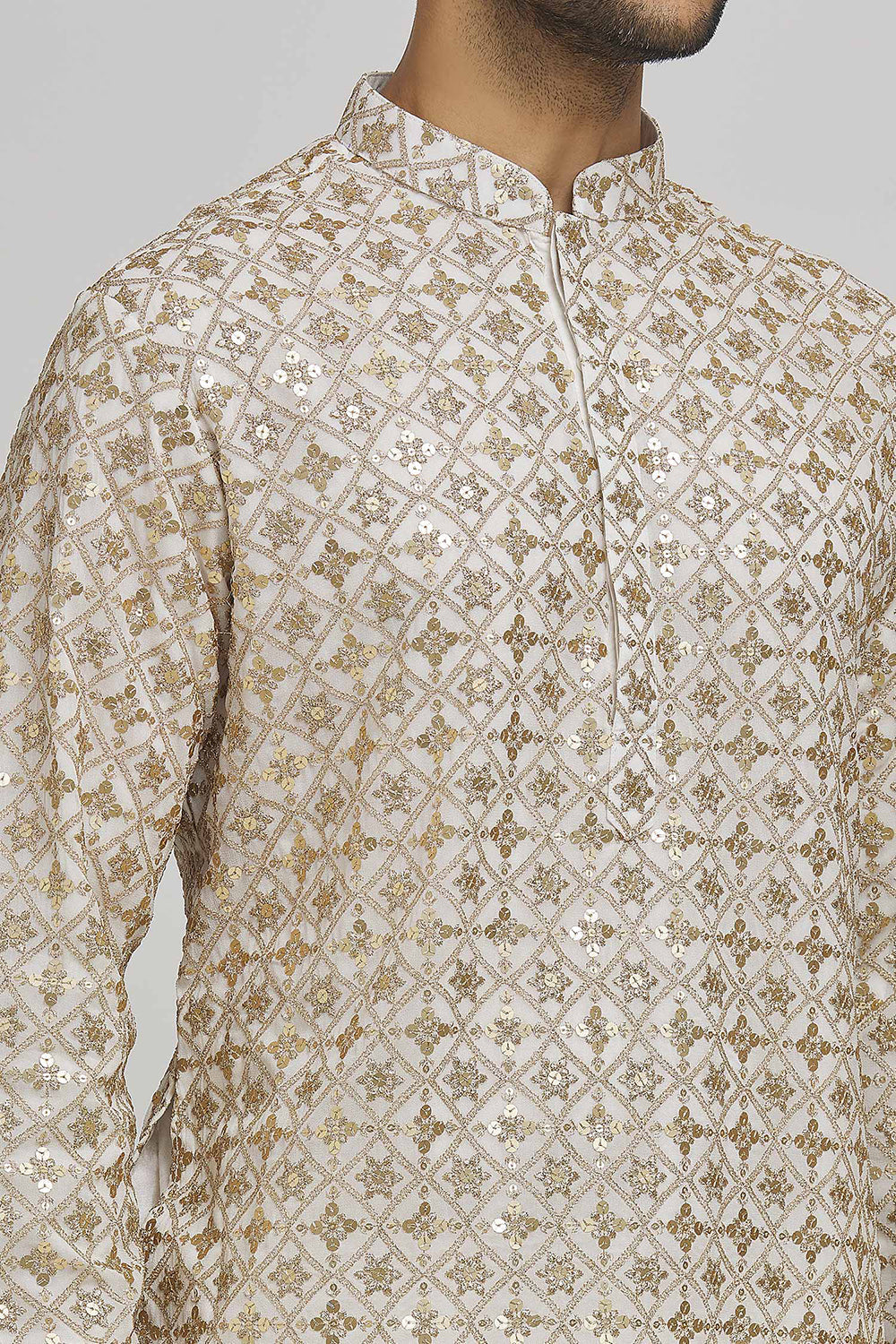 Sunehra Sitara Embroidered Cotton Kurta & Chudidar Set