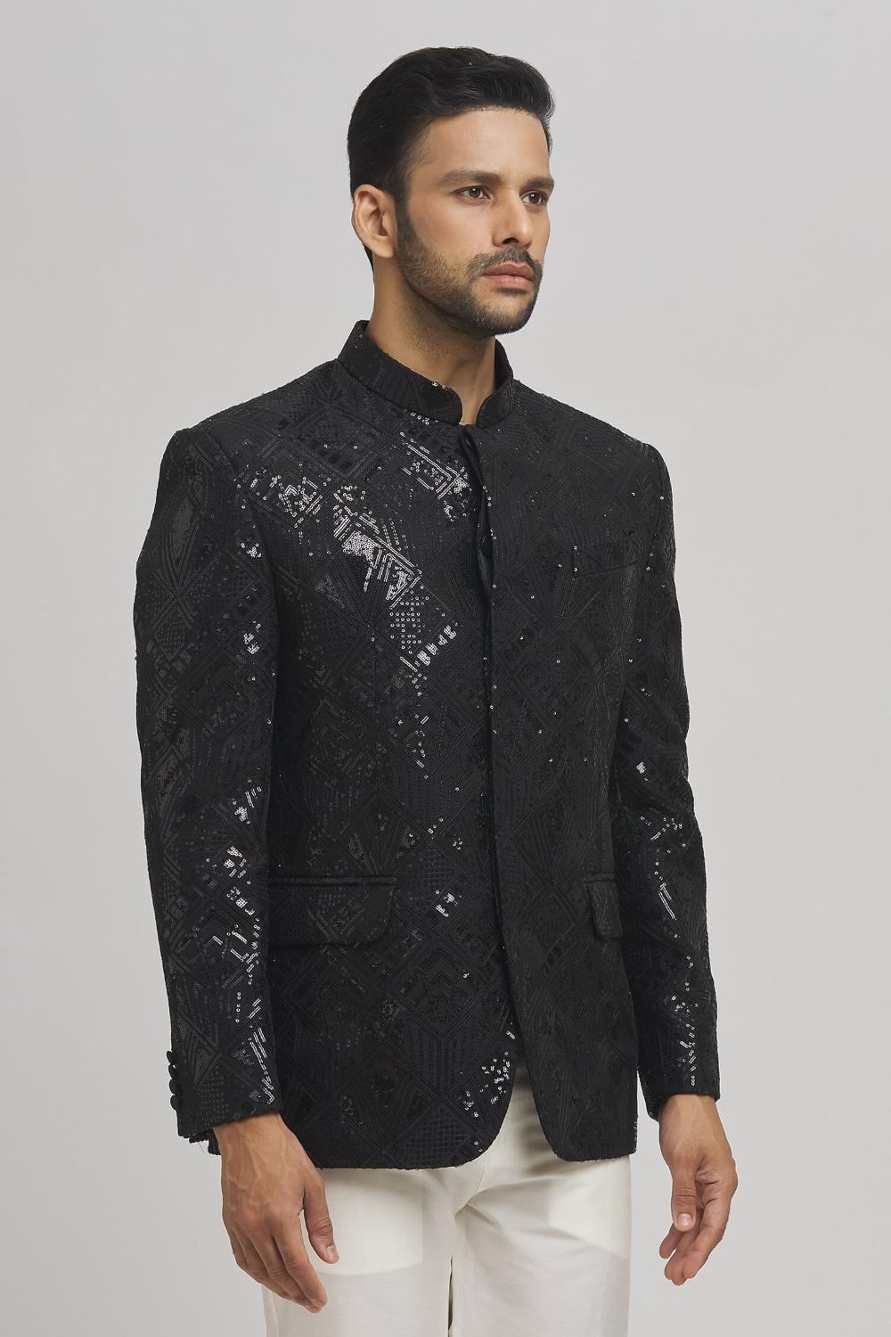 Isha Full Sleeve Embroidered Bandhgala