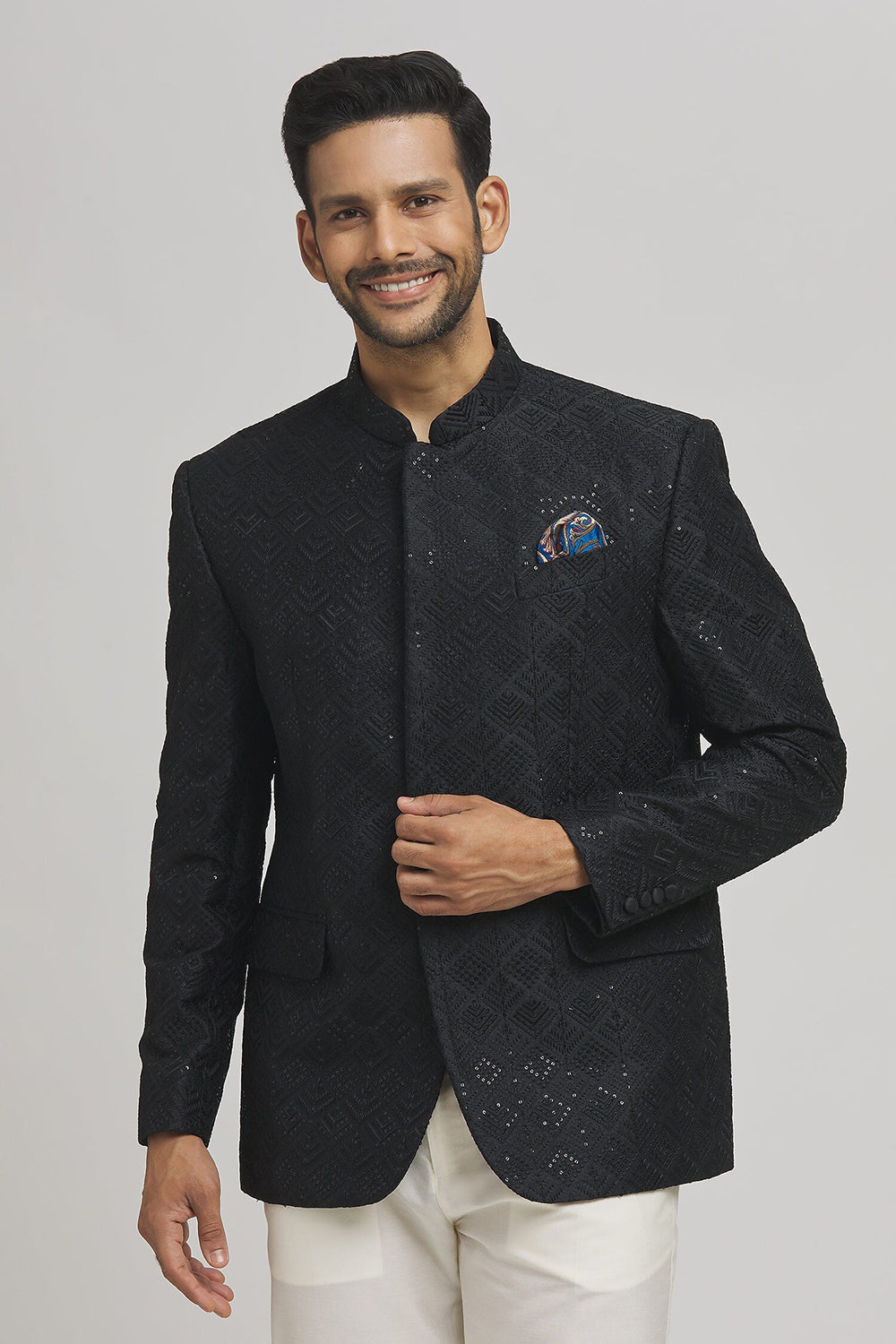 Jahaan Full Sleeve Sequin Work Bandhgala