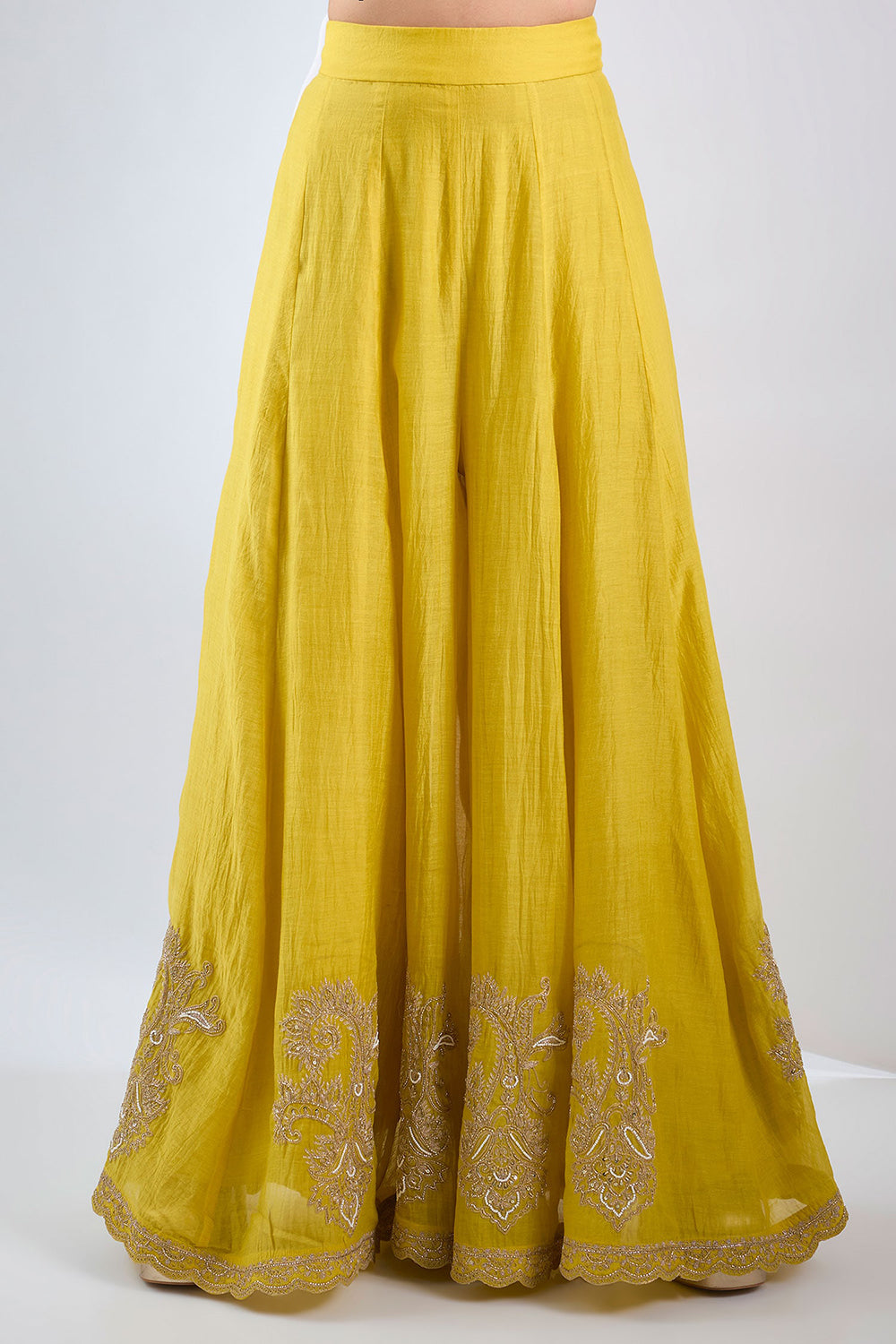 Musturd yellow chanderi kurta set