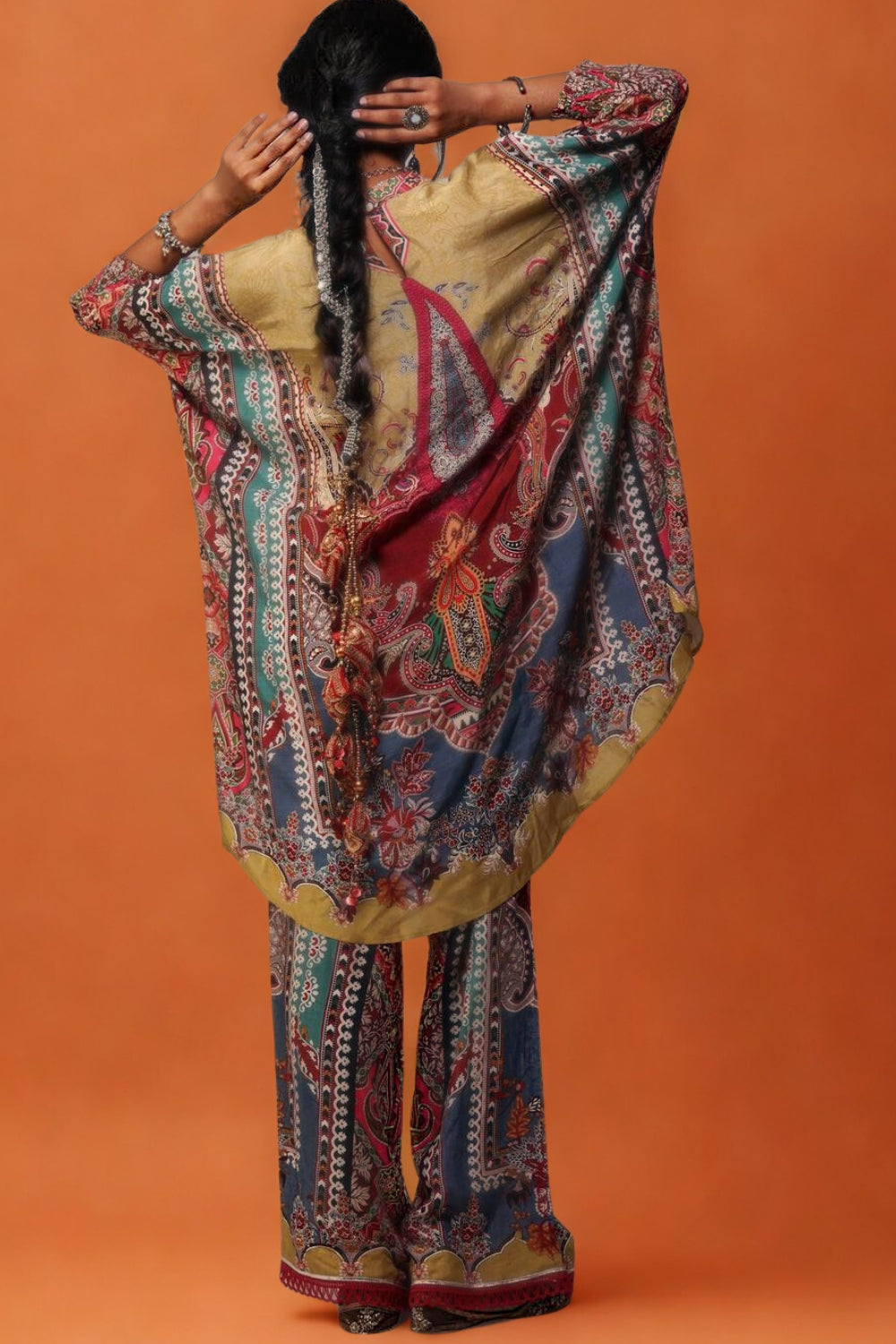 Sawariya Cm-Cotton Muslin Printed Co-ord Set with Mirror Embellishments