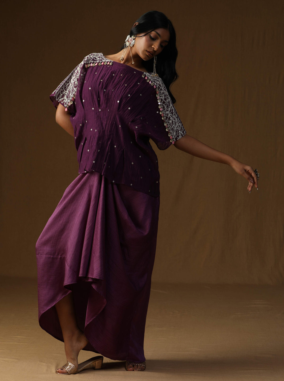 Indulekha  Noor Neel Indo-Western Set