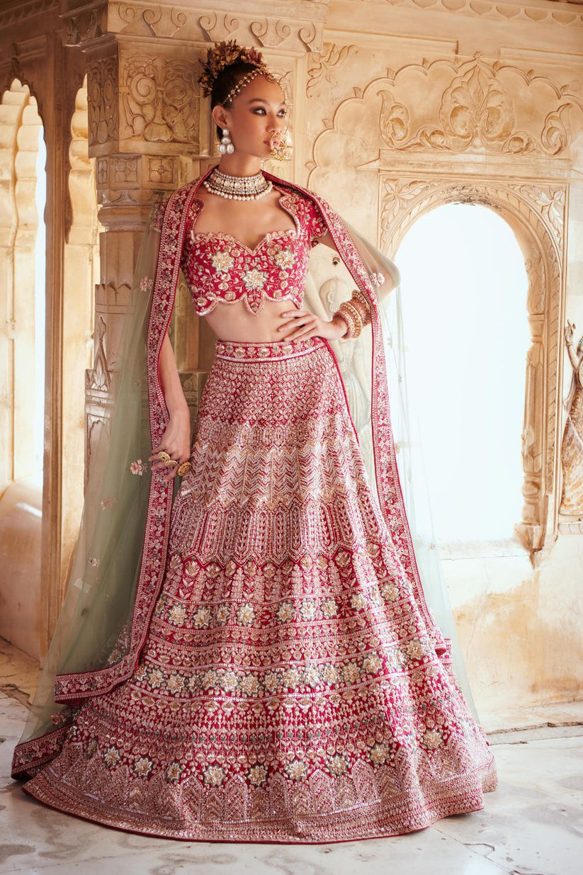 Dark Pink Lehenga Set