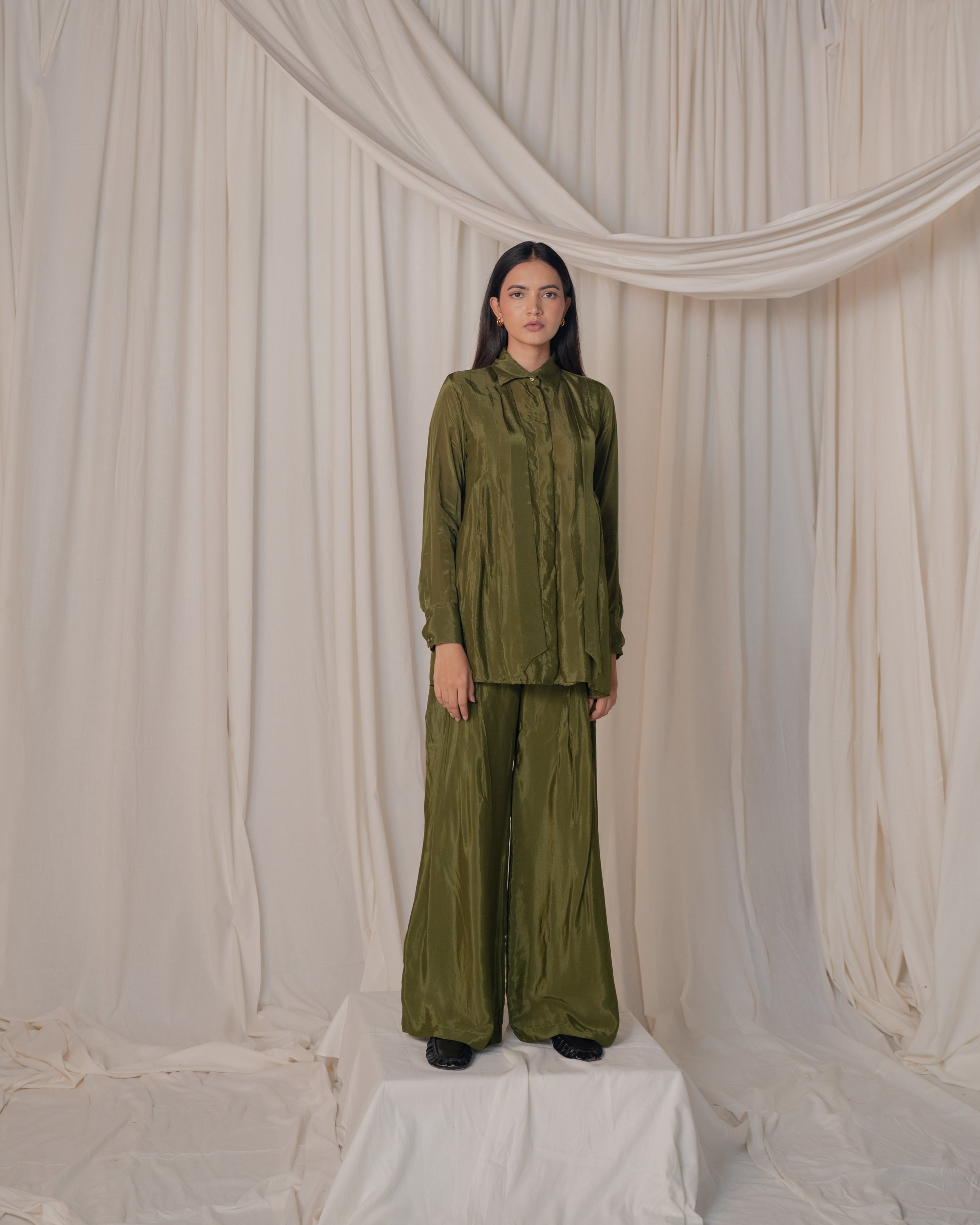 Pleated Shirt Co-ord
