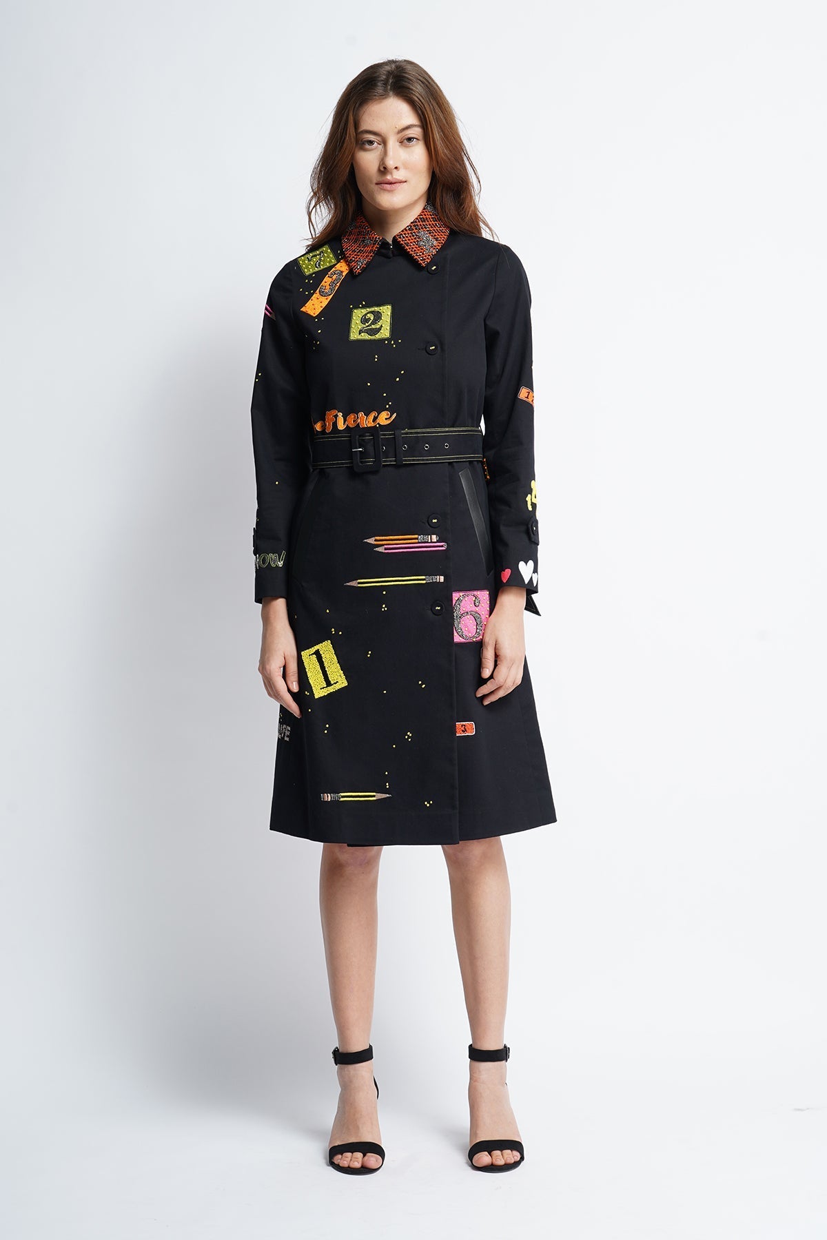 Odd And Even Numbers Trench Coat