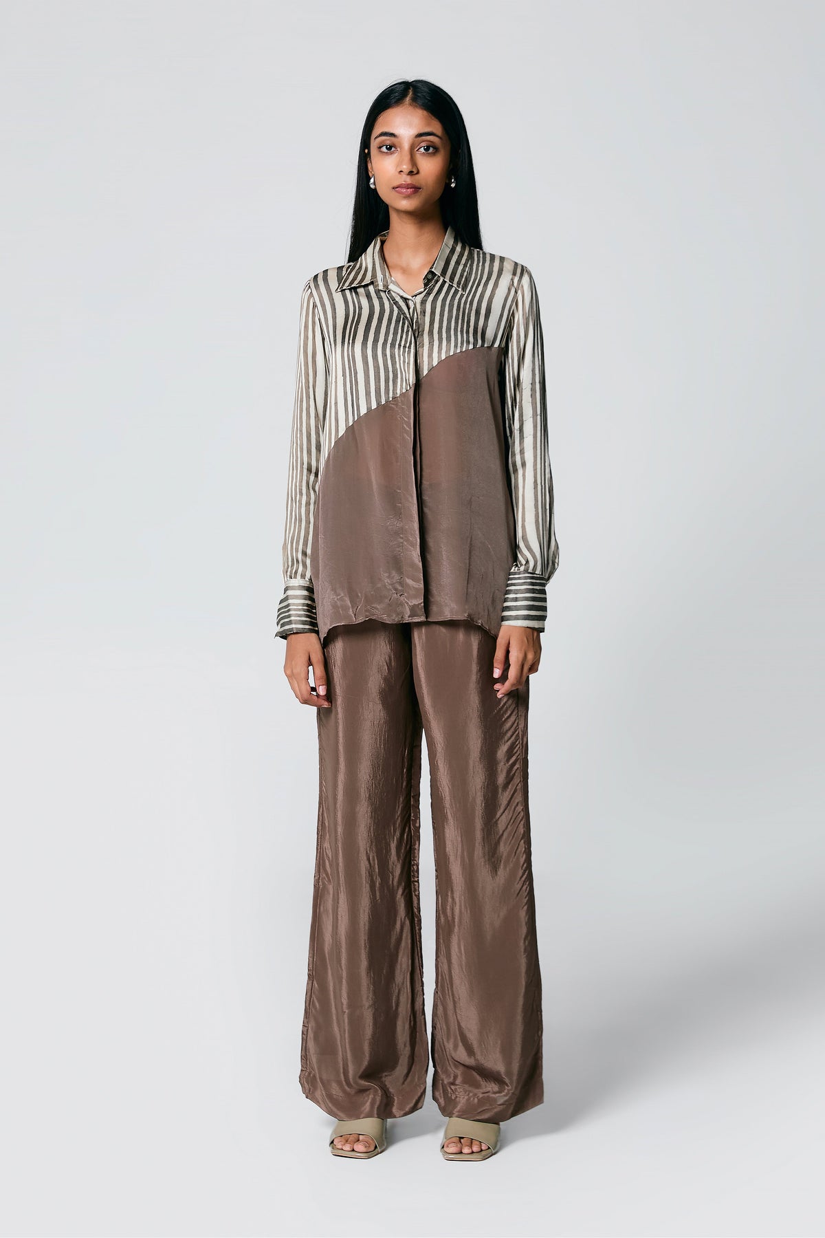 Diagonal Line Pattern Shirt Diagonal shirt coord