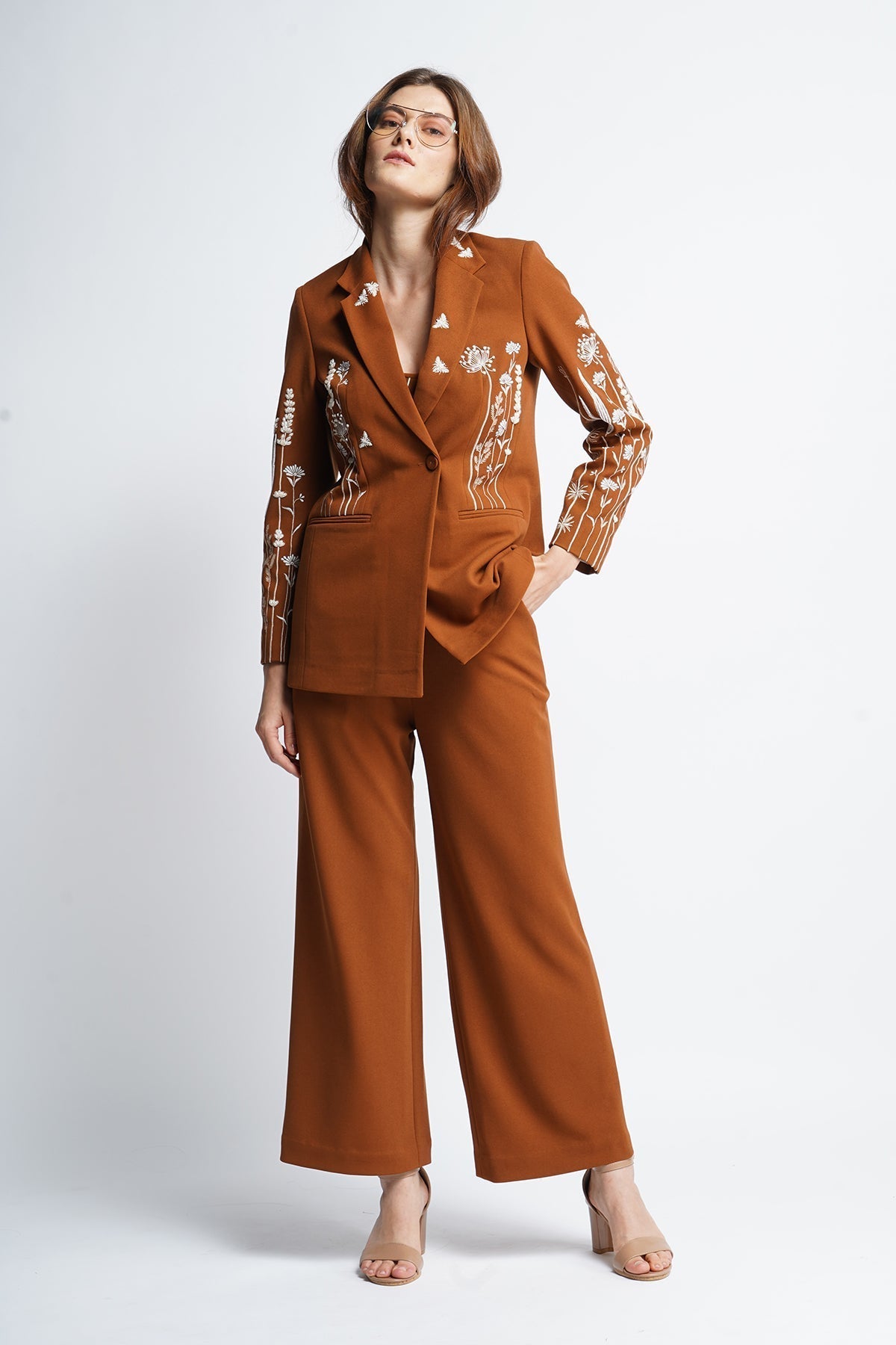 Straight Pants With Side Concealed Zip