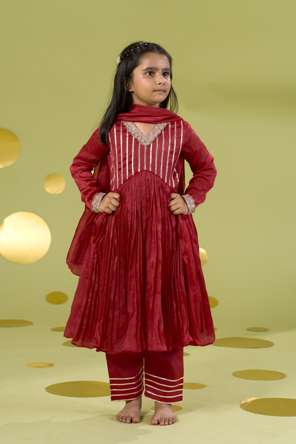 RED GOTA ANARKALI
