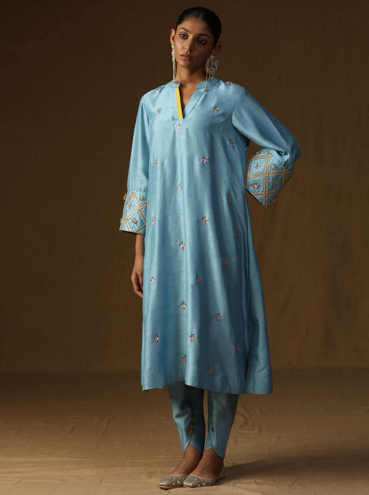 Chitra � Komal Firozi Embroidered Suit Set
