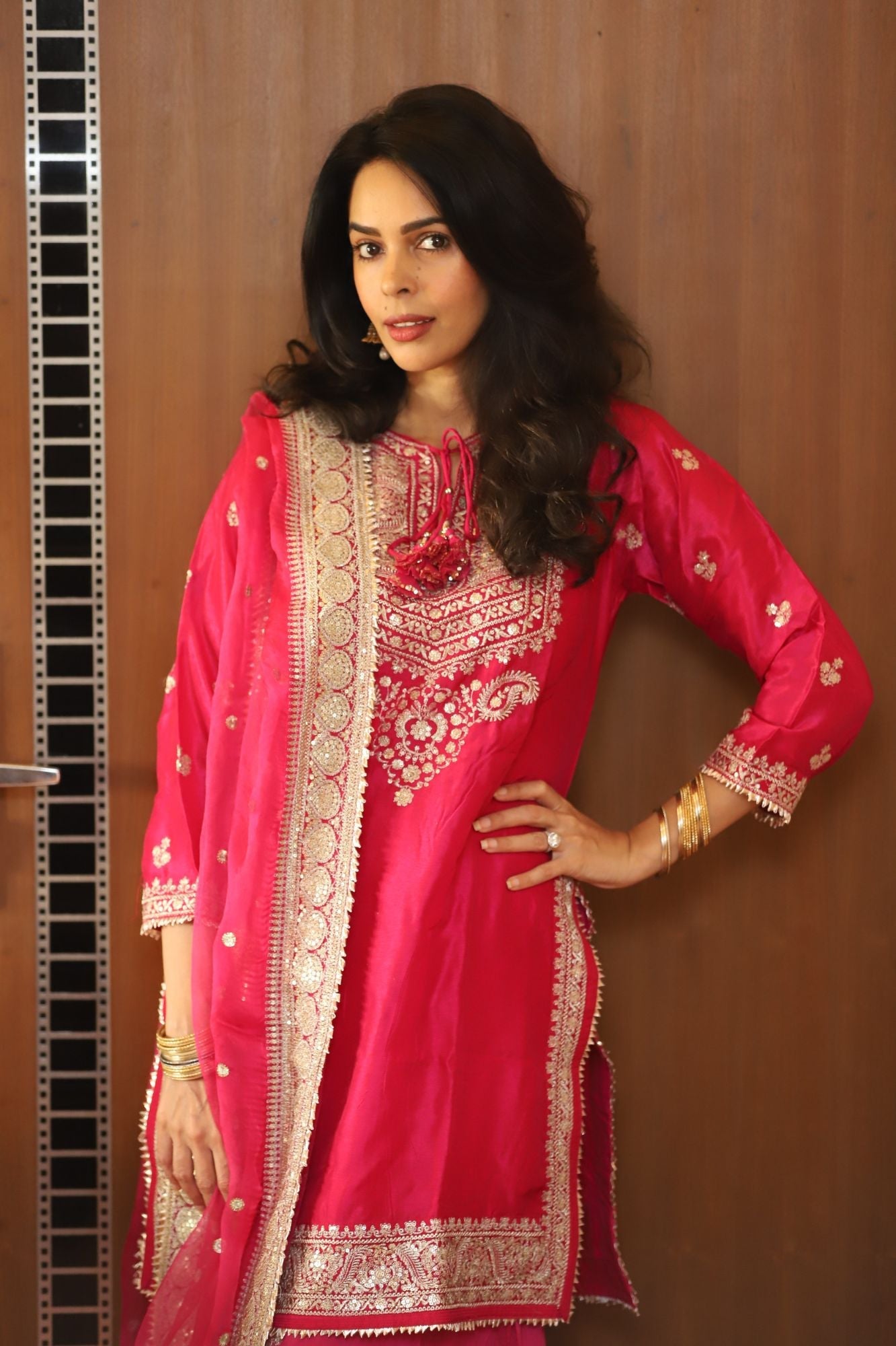 Rati Red Short Sharara Set