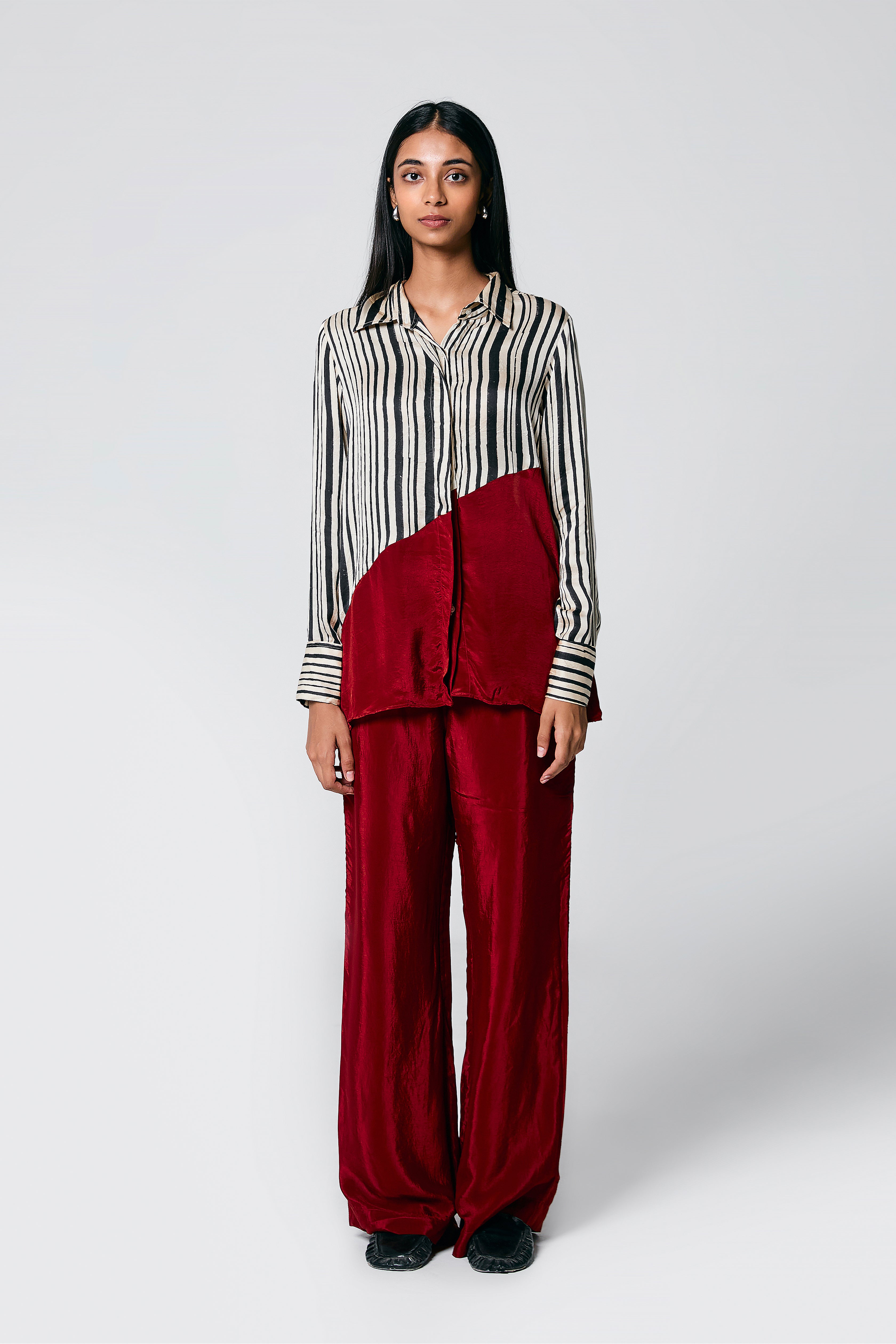 Diagonal shirt coord