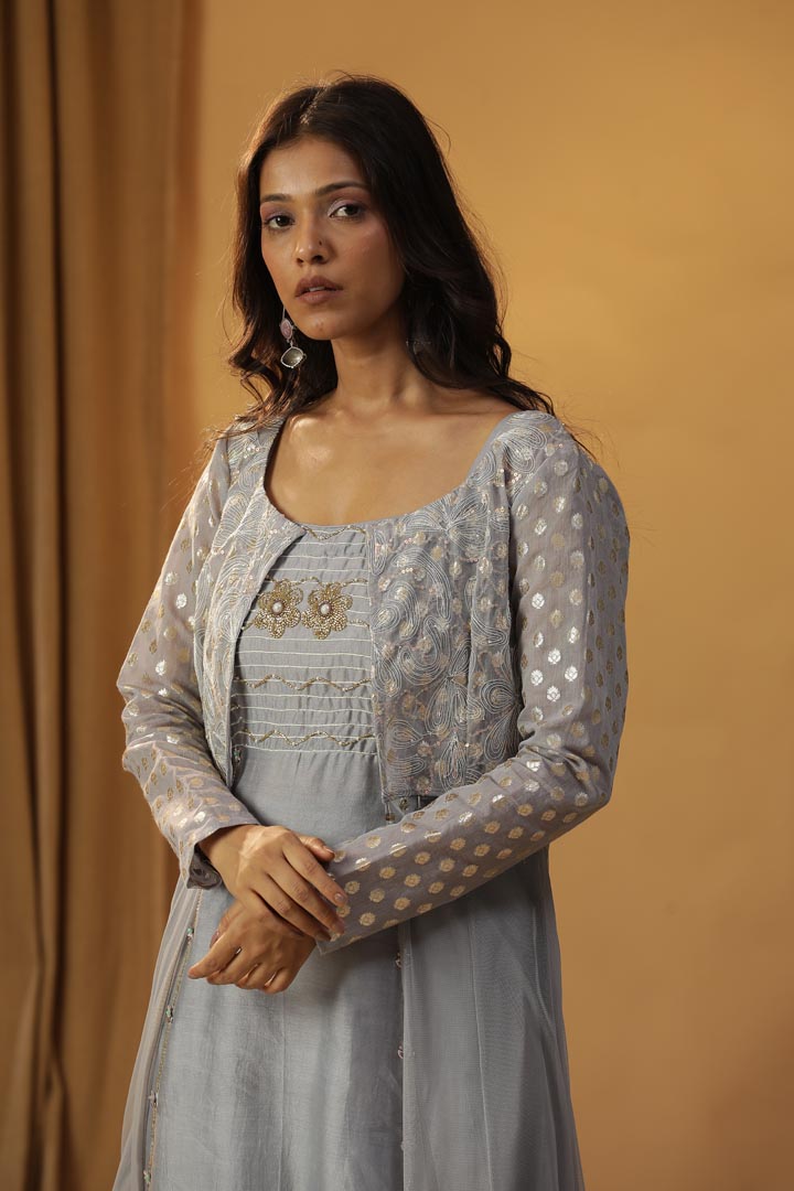 Image of ICE BLUE JACKET DRESS