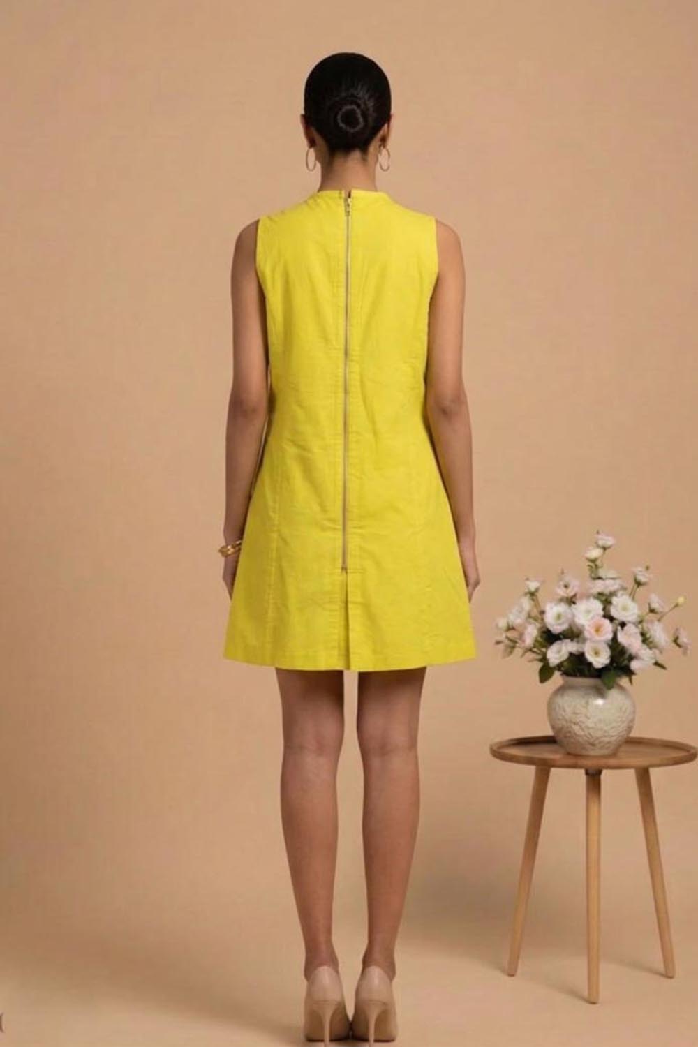 THETAA Lumina -Hand-Embroidered Poplin Floral Dress Set