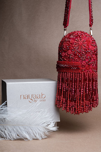 CY Nayaab By Sonia Damsel Red Closeup 1