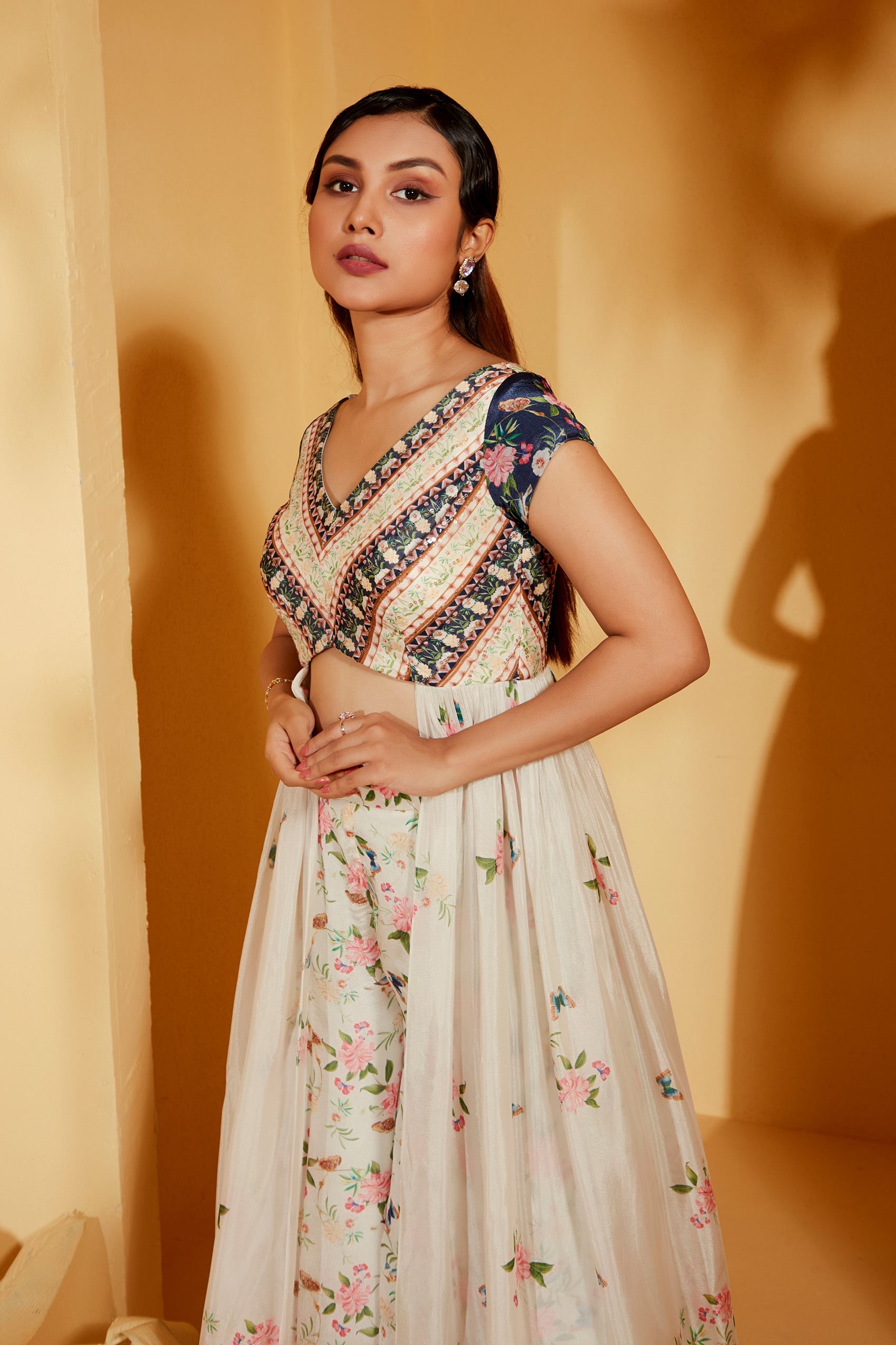 Off white dress with pants