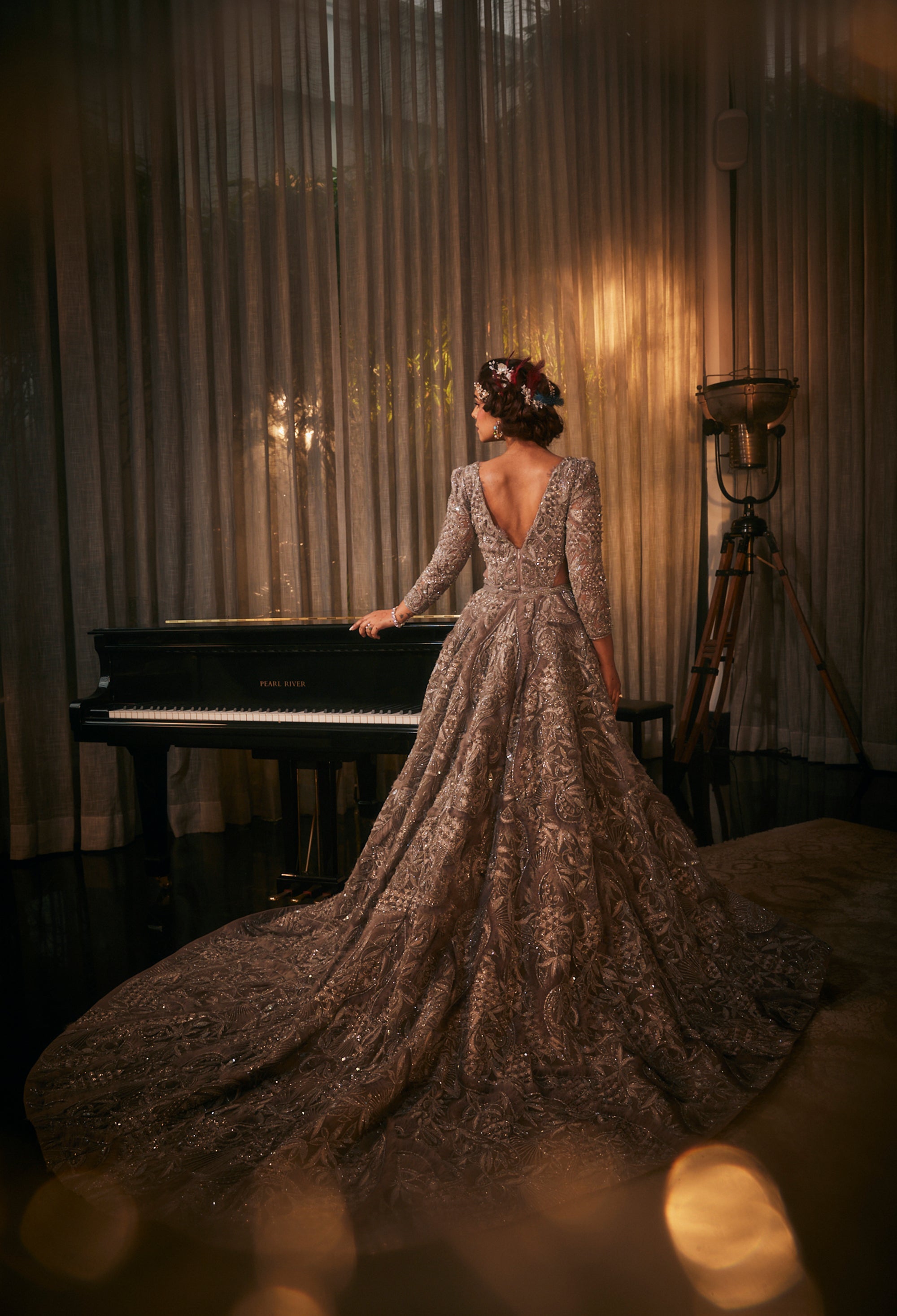 CY Amit GT Robe de Reve Embroidered Gown Back 1