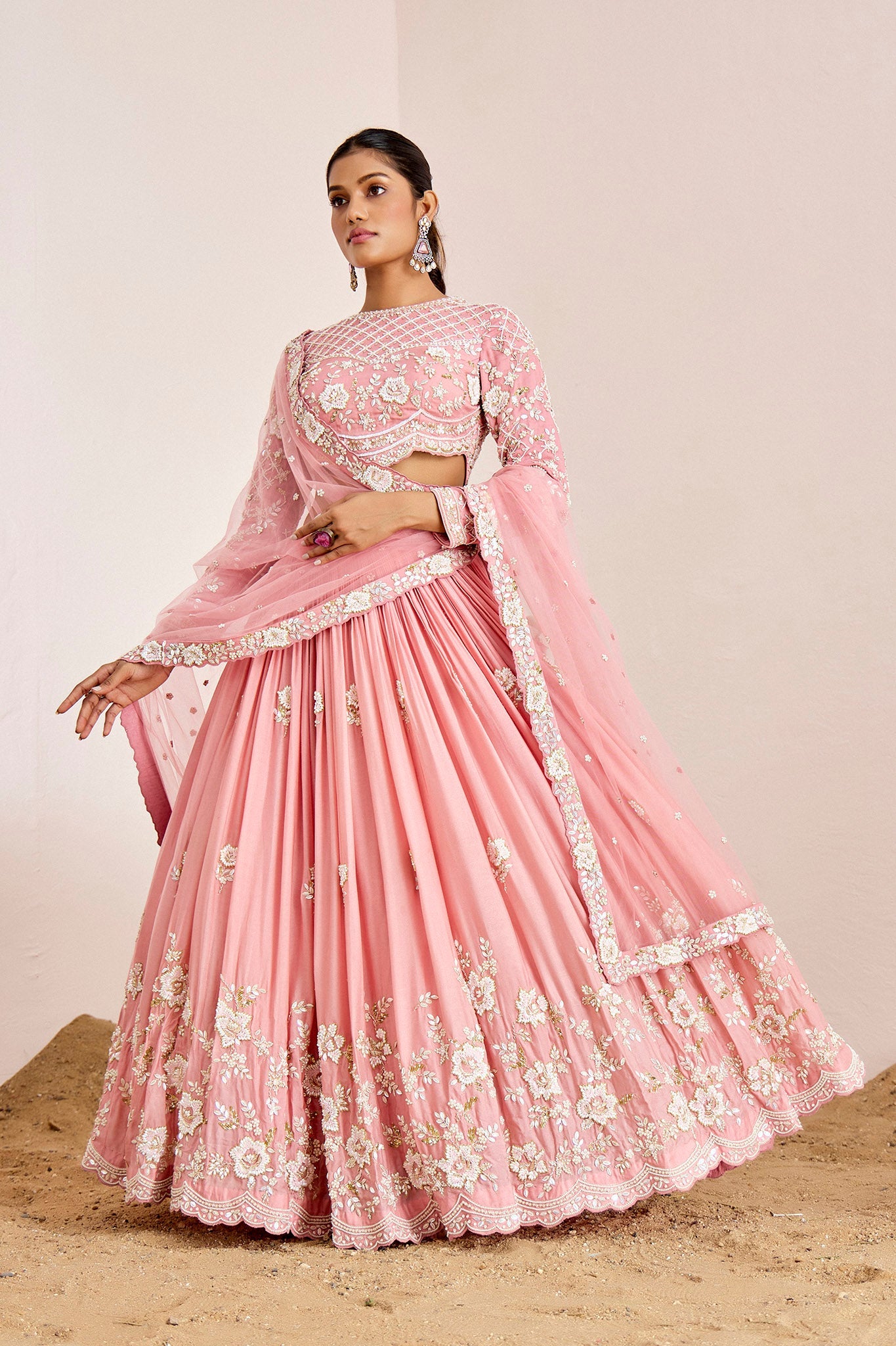 PINK BRIDAL LEHENGA SET