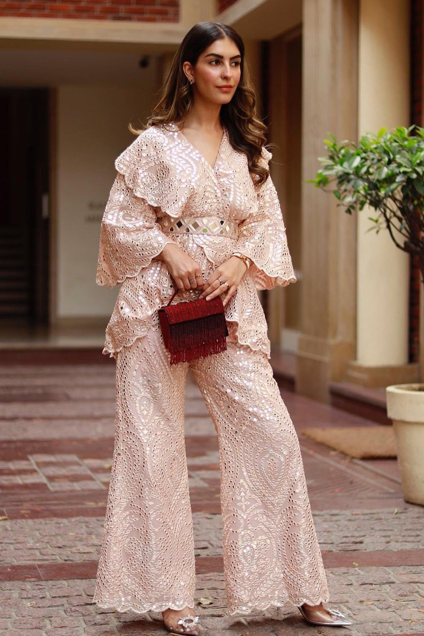CY 29 India Rhea Kapoor In Scallop Jacket Set Front 4