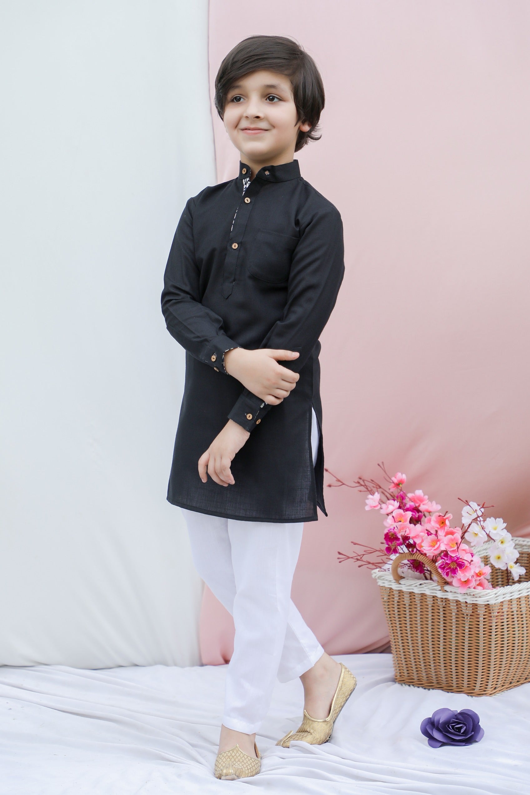 Boys Premium Cotton Pathani Kurta Pajama Set - CuddlesClothing