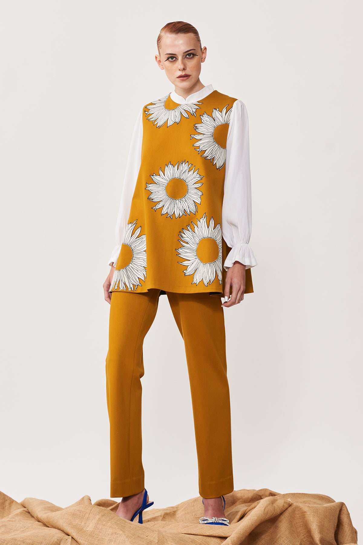 Sunflower Flared Top With Straight Pant