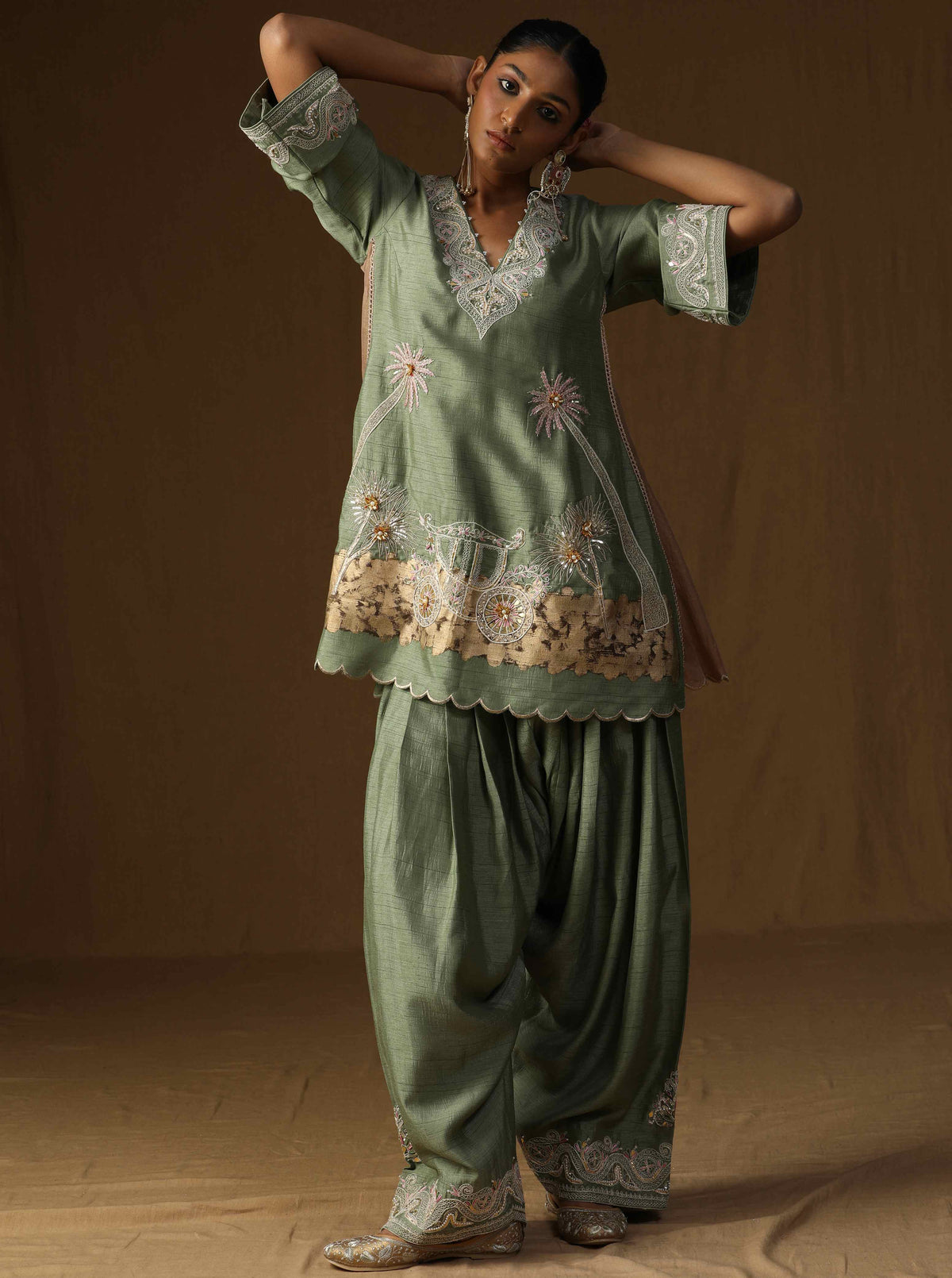Vanya  Harit Embroidered Suit Set