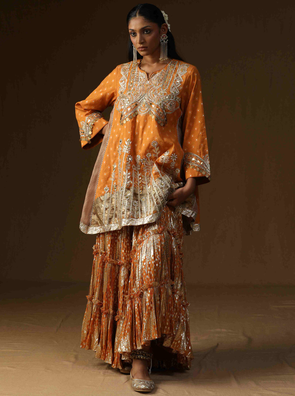 Rasika  Kesari Embroidered Sharara Set